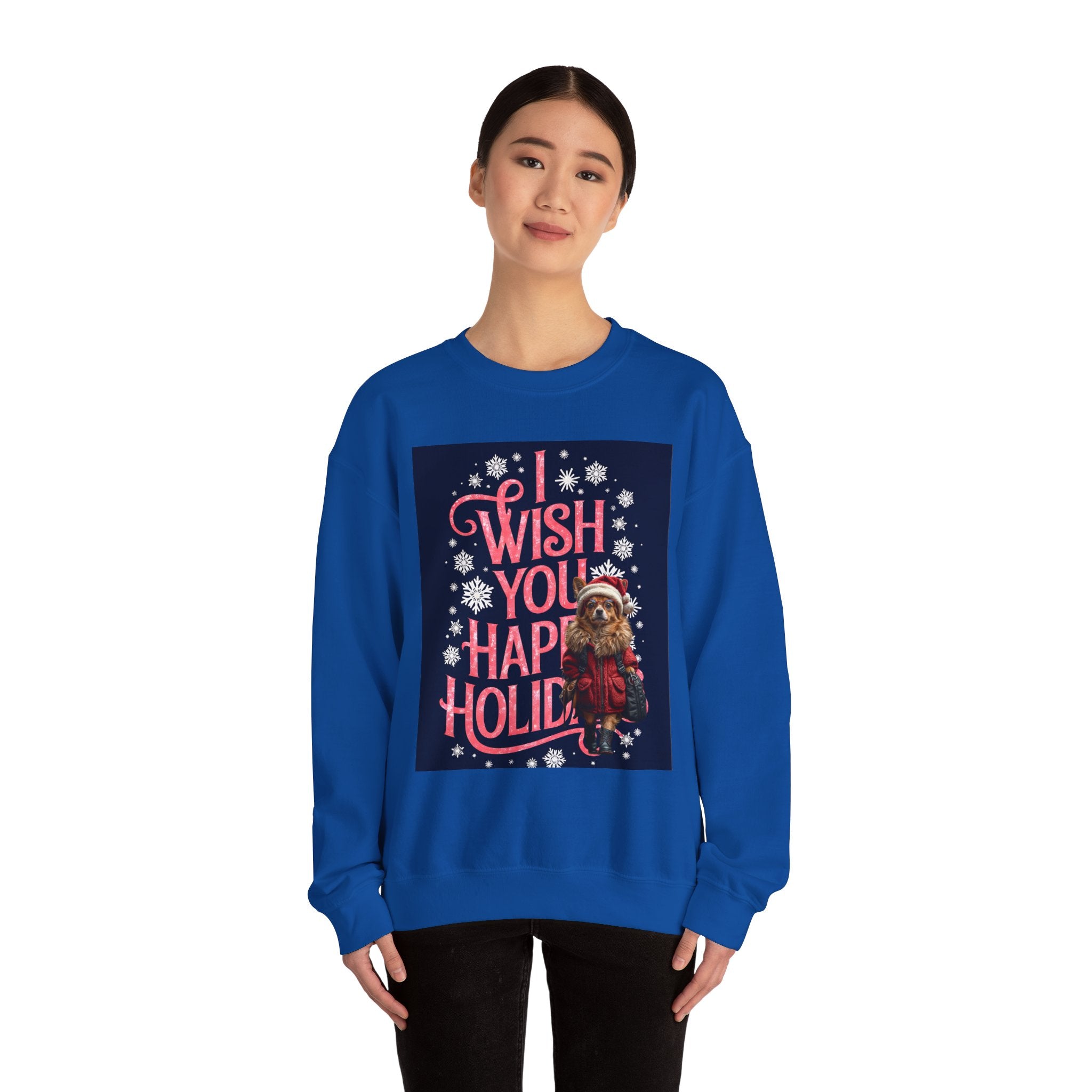 Funny Holiday Sweater - 'I Wish You Happy Holidays' Crewneck Sweatshirt