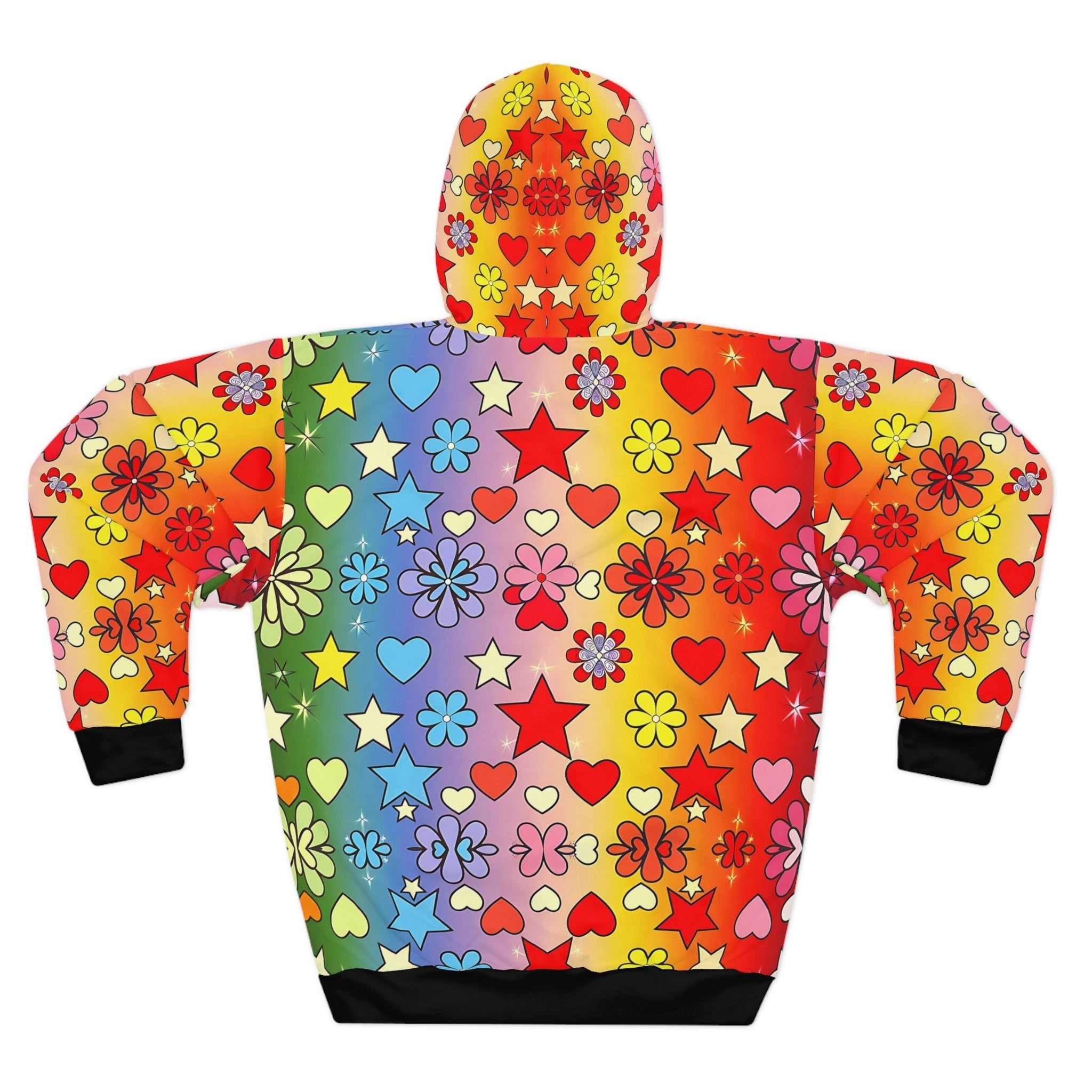 Colorful Floral Heart Hoodie - Angel Body