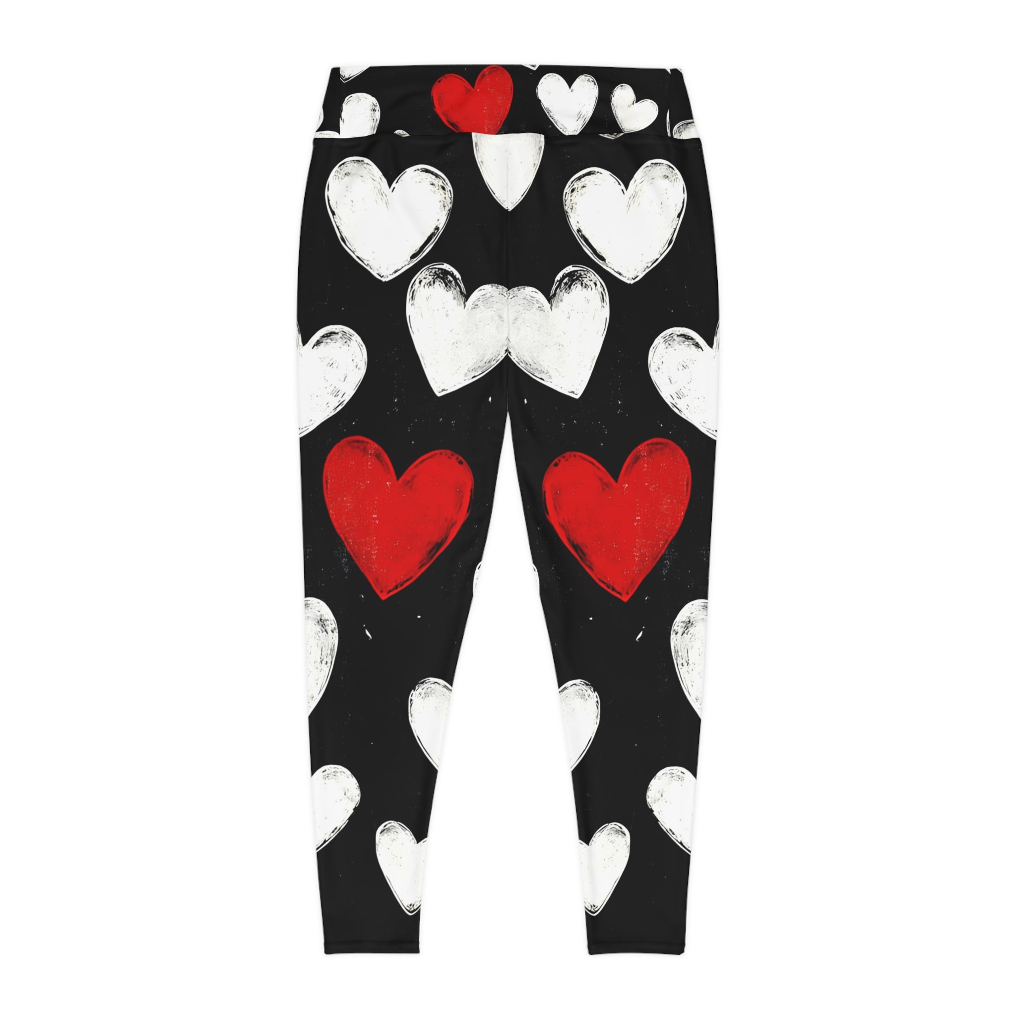 Heart Pattern Plus Size Leggings for Comfort and Style