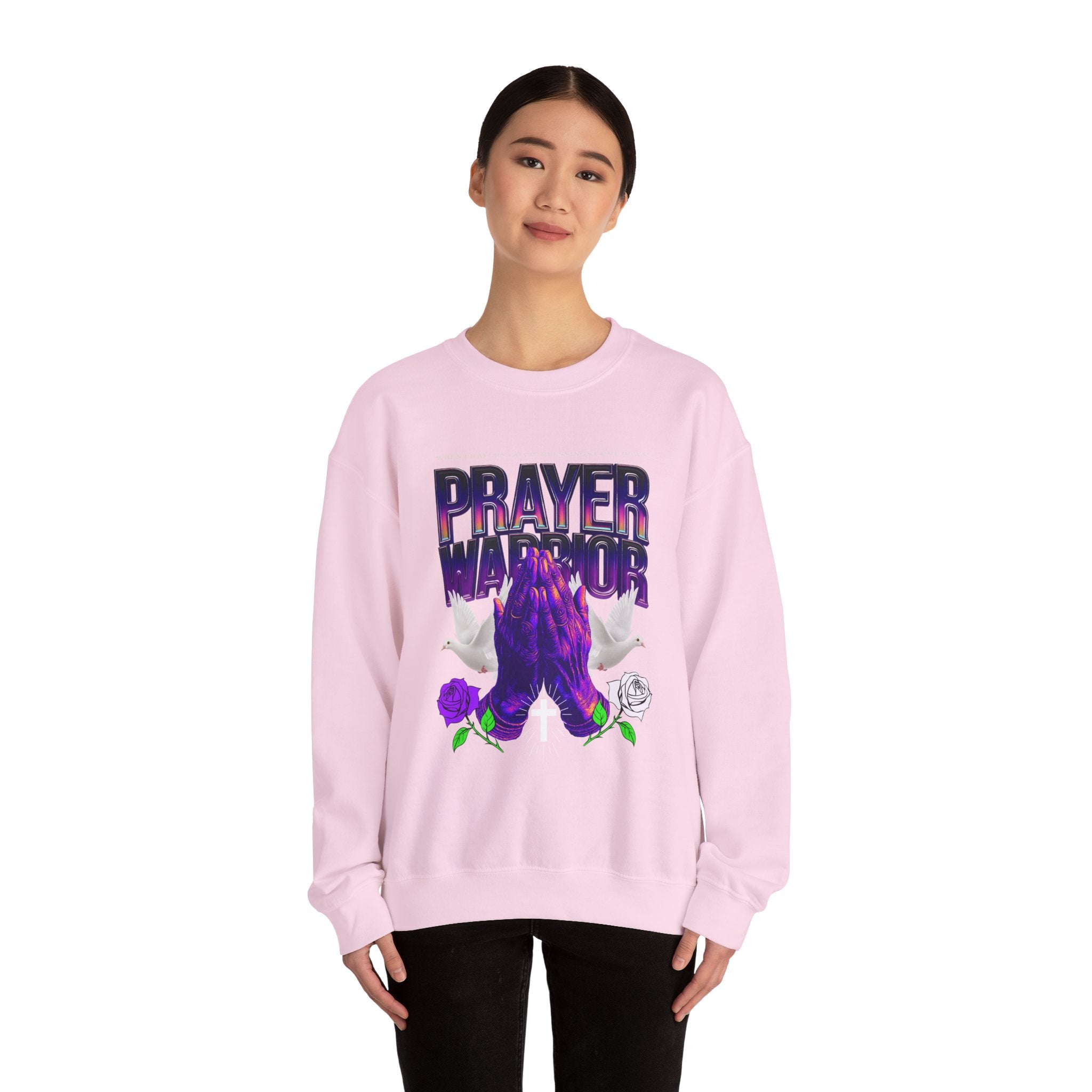 Prayer Warrior Crewneck Sweatshirt - Unisex Heavy Blend™ - Perfect for Spiritual Comfort