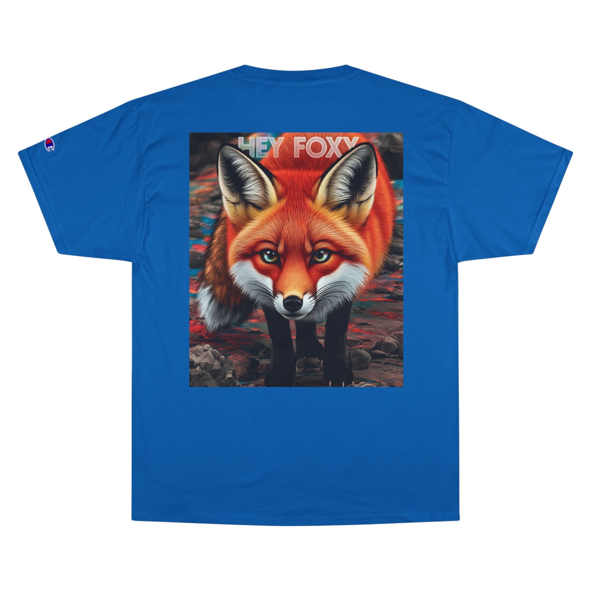 Hey Foxy Champion T-Shirt – Cute Fox Graphic Tee for Nature Lovers