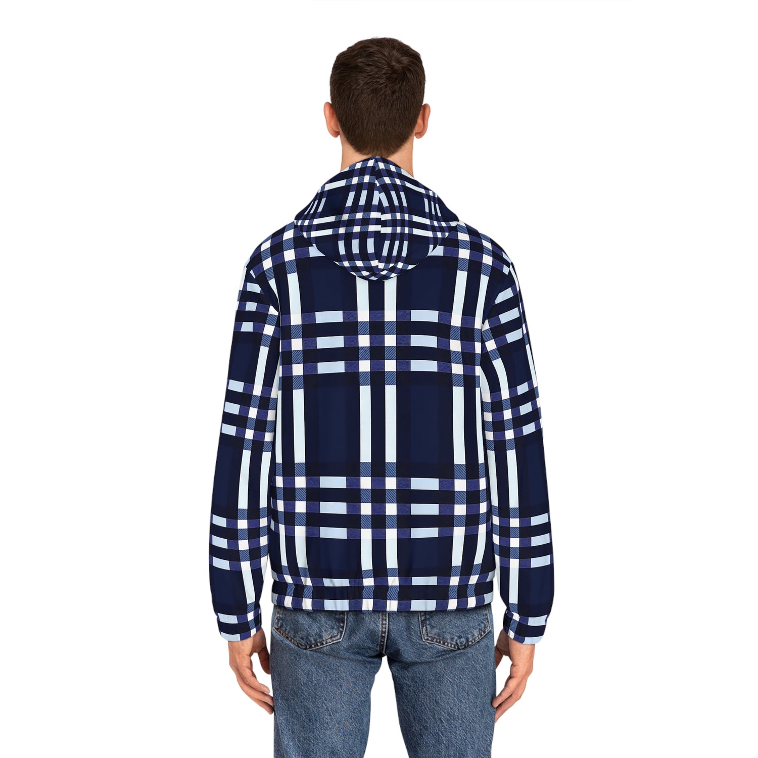 Navy Plaid Hoodie - Stylish &amp; Comfortable Men&