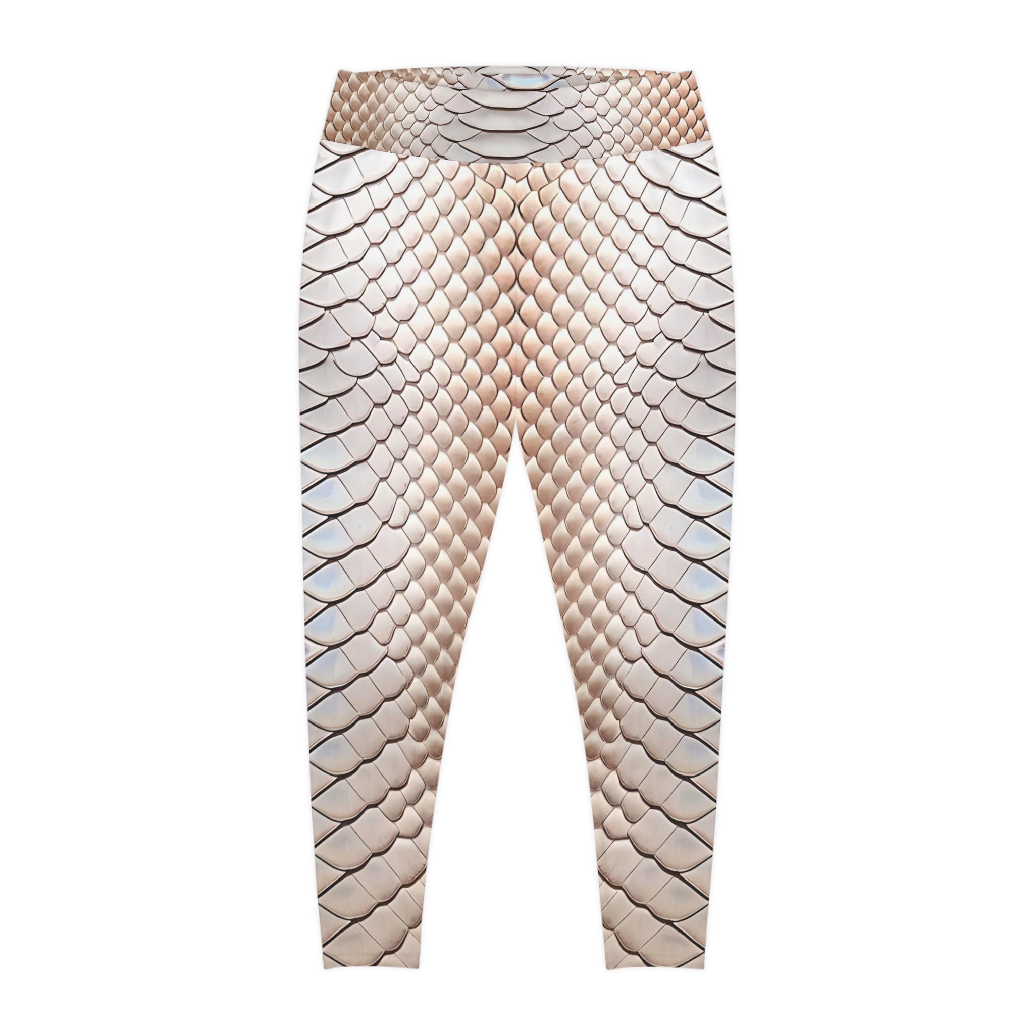 Trendy Plus Size Snake Skin Leggings for Fashion-Forward Comfort - Angel Body