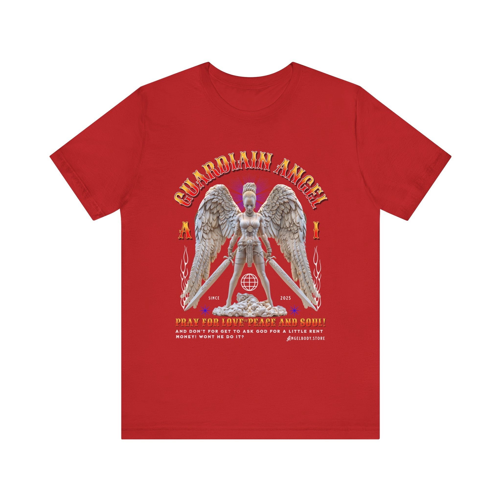 Unisex Jersey Short Sleeve Tee: Guardian Angel Spiritual Warrior