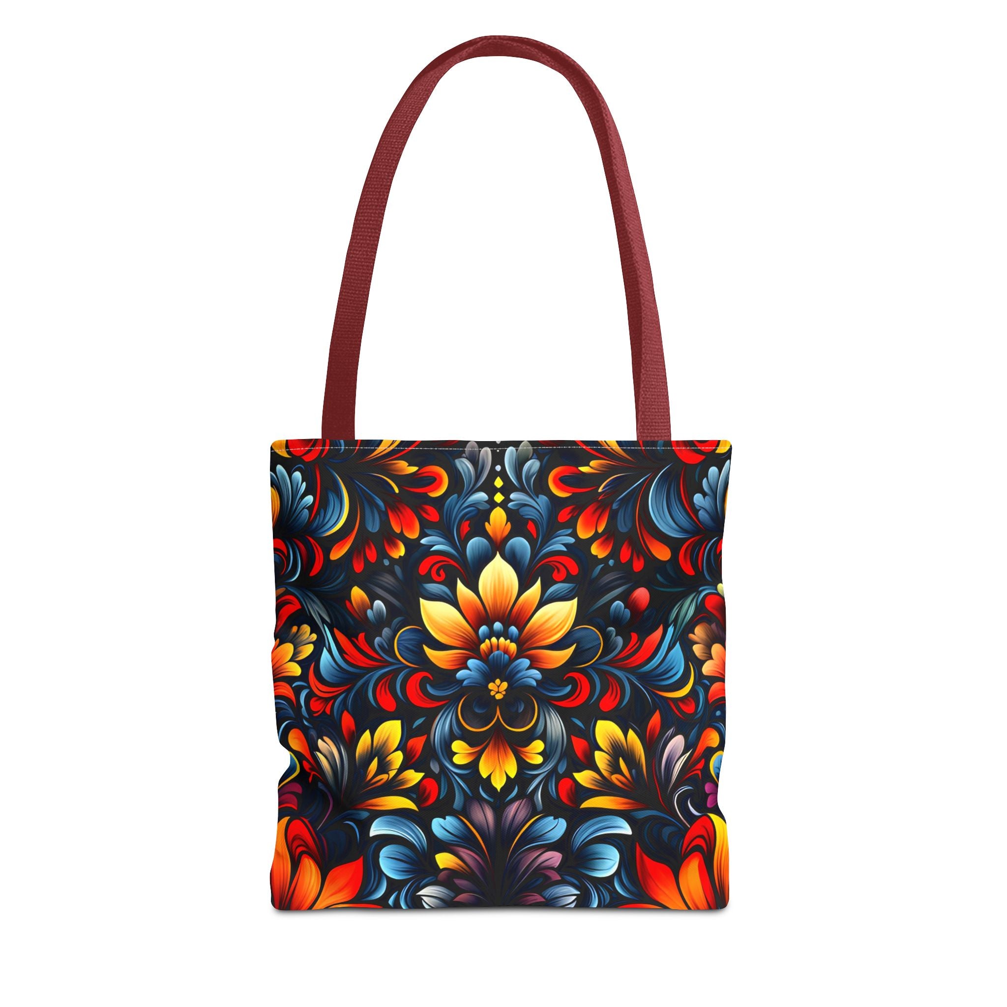 Vibrant Floral Tote Bag - Colorful Pattern for Everyday Use