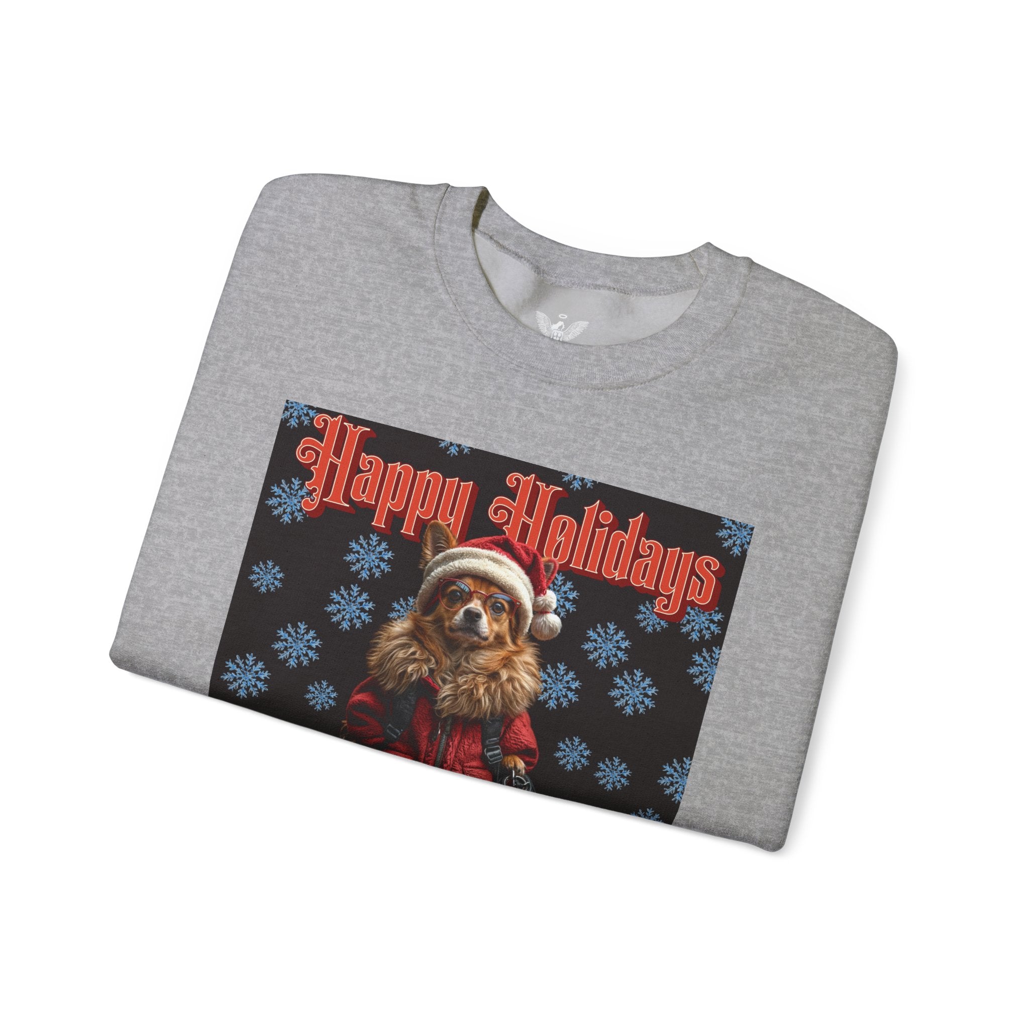 Funny Happy Holidays Dog Unisex Sweatshirt