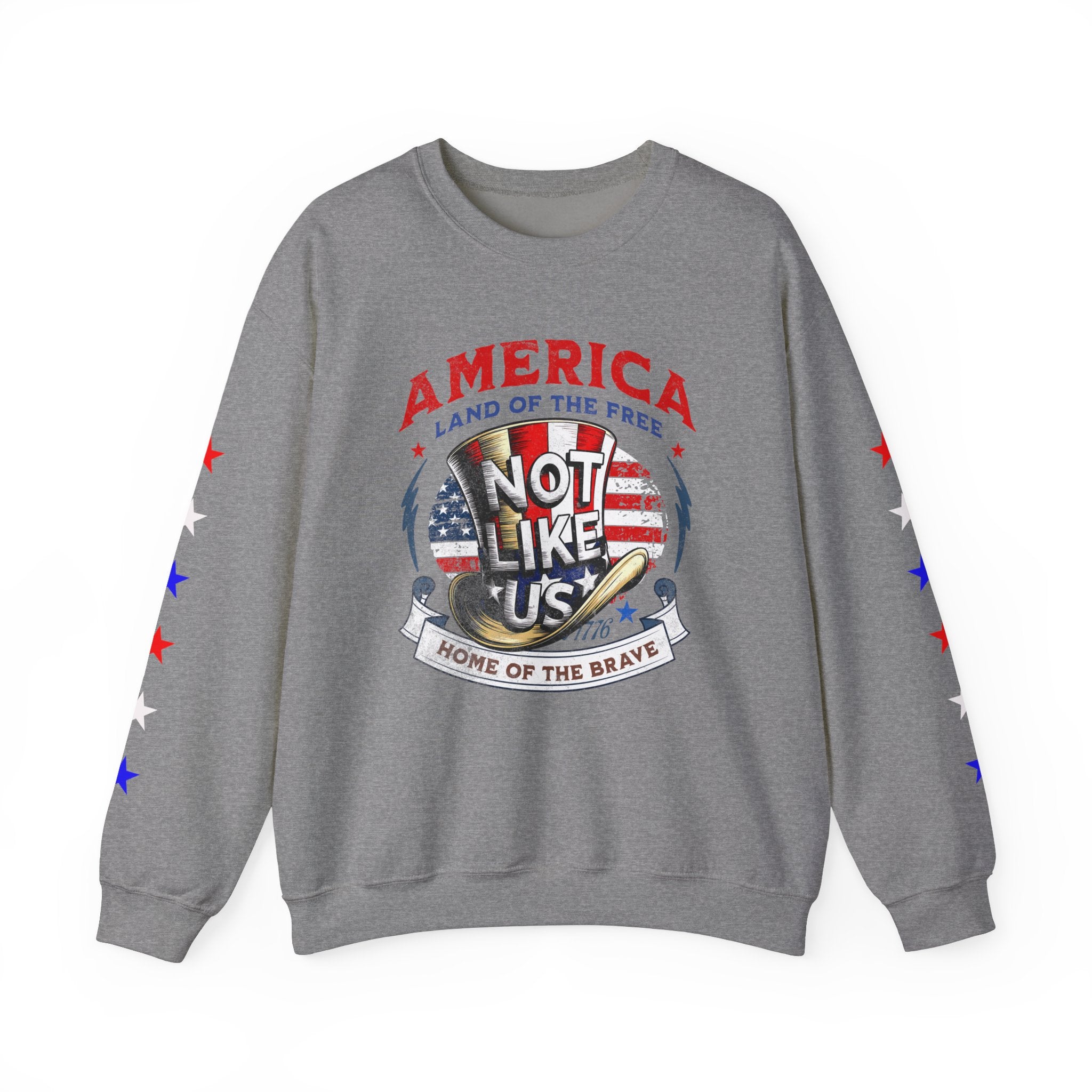 Patriotic Unisex Crewneck Sweatshirt - 'Not Like Us' American Pride