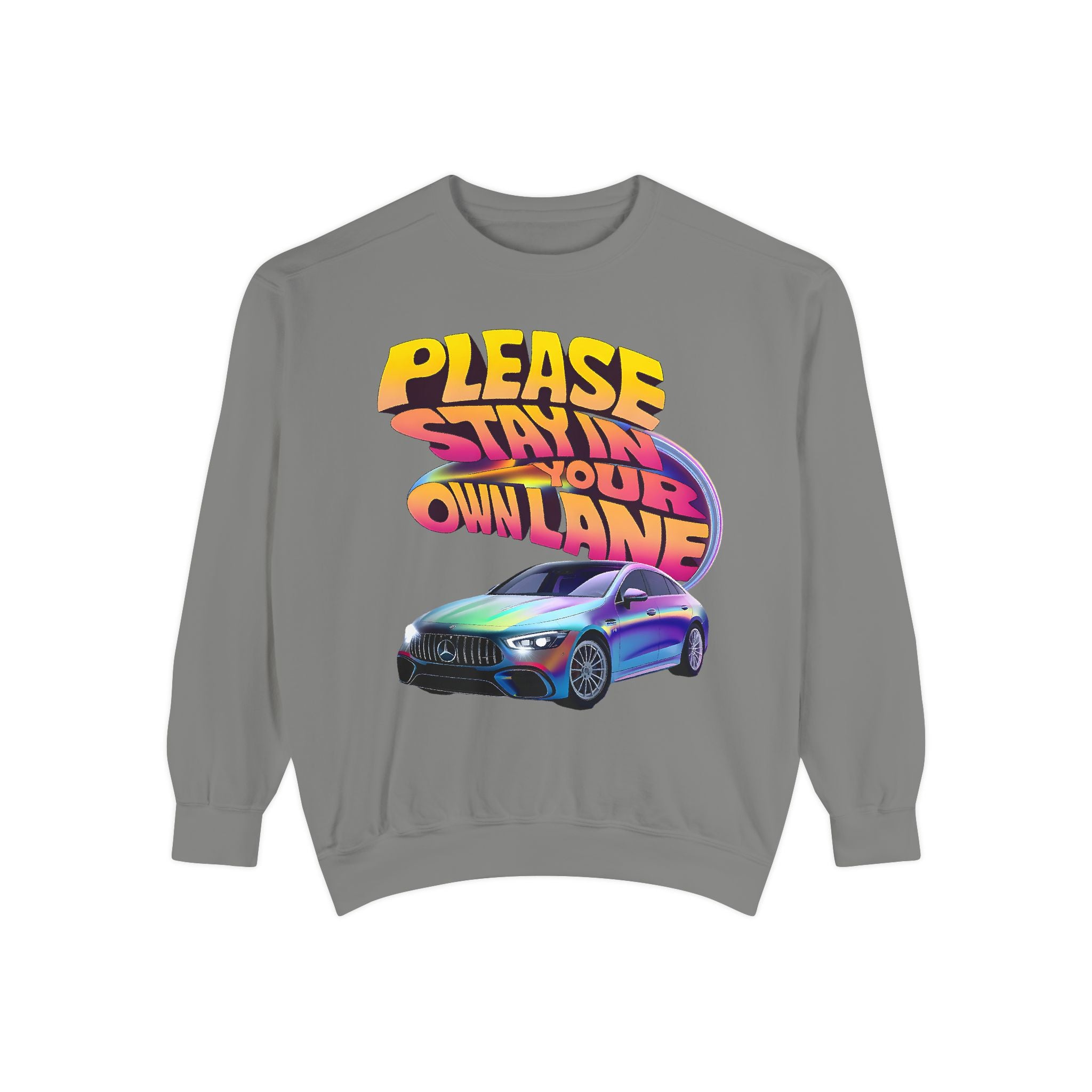Retro Graphic Sweatshirt, Stay in Your Lane Sweatshirt, Unisex Comfortable Sweatshirt, Funny Sweatshirt, Gift for Car Lovers, Casual [...] - Angel Body