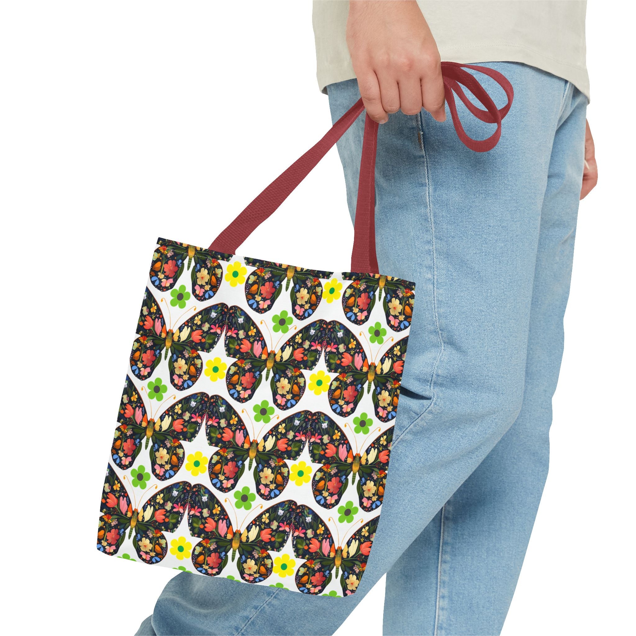 Floral Butterfly Tote Bag - Perfect for Spring Outings and Everyday Use