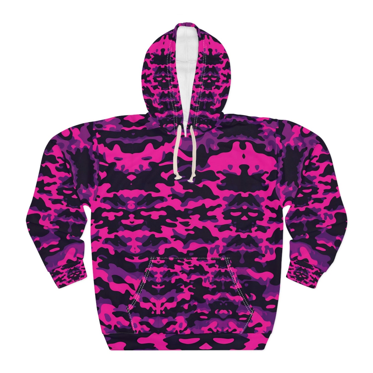 Soft Vibrant Abstract Camo style Unisex Pullover Hoodie Design - Angel Body