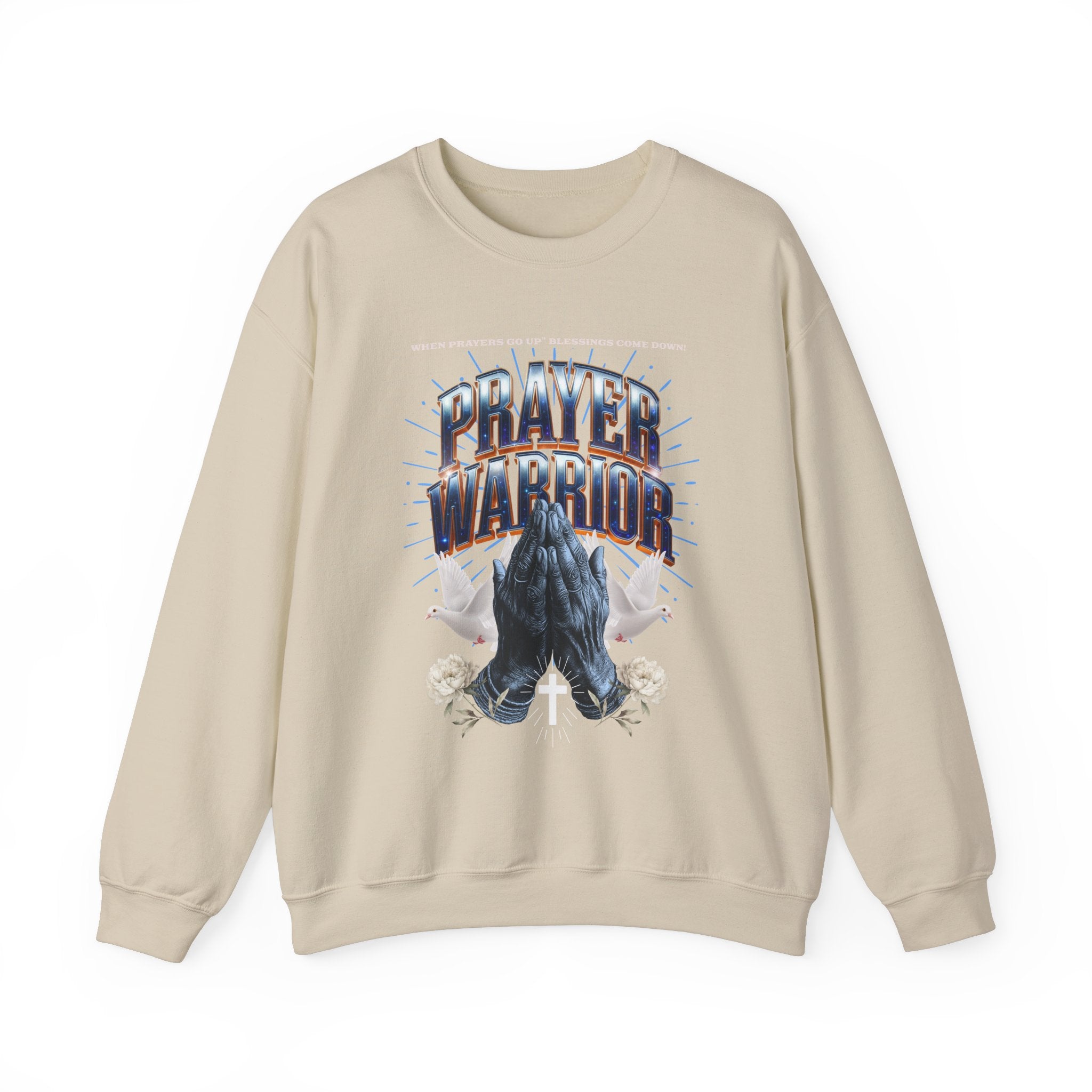 Prayer Warrior Crewneck Sweatshirt - Unisex Heavy Blend™ - Faith-Inspired Apparel