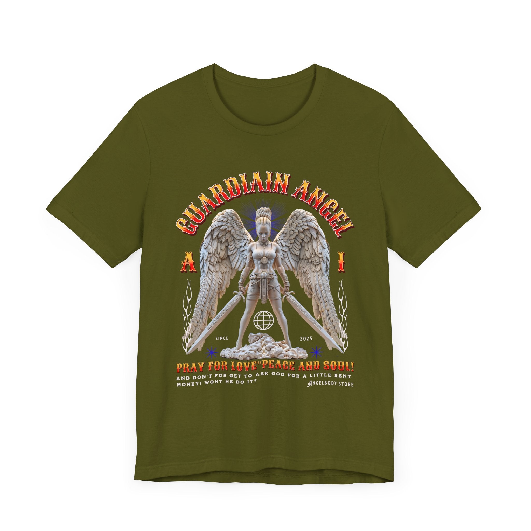 Unisex Jersey Short Sleeve Tee: Guardian Angel Spiritual Warrior