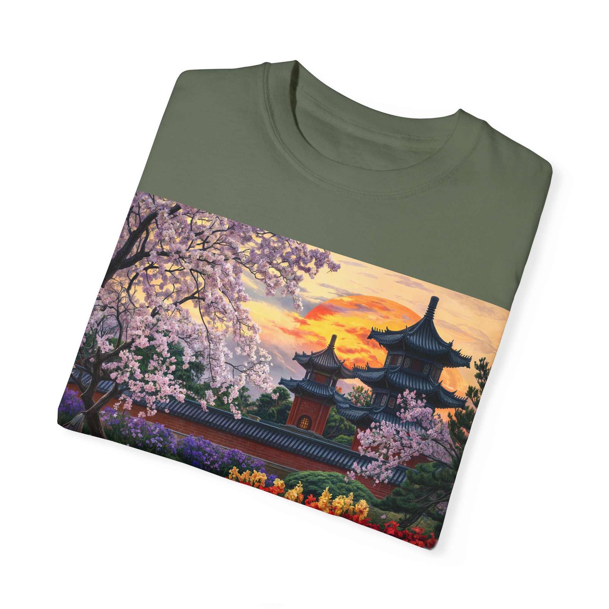 Japanese Garden Landscape T-Shirt - Nature Lovers & Spring Celebrations