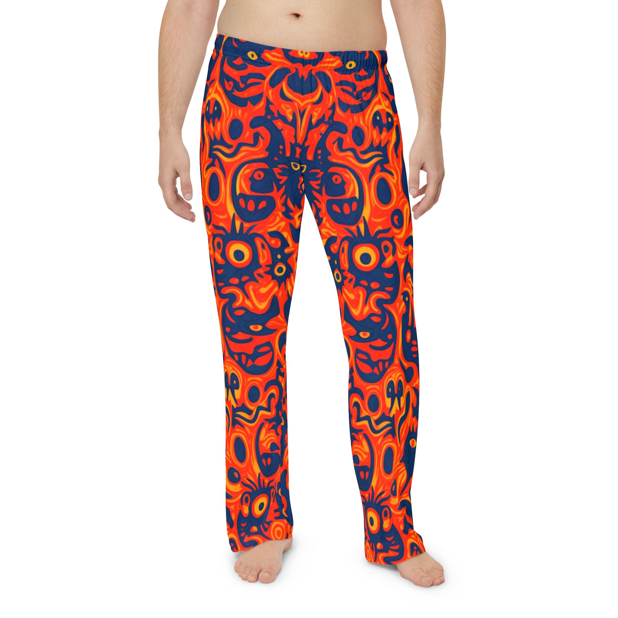 Pajama Pants - Bold Flame Abstract Pattern Cool for Cozy Nights