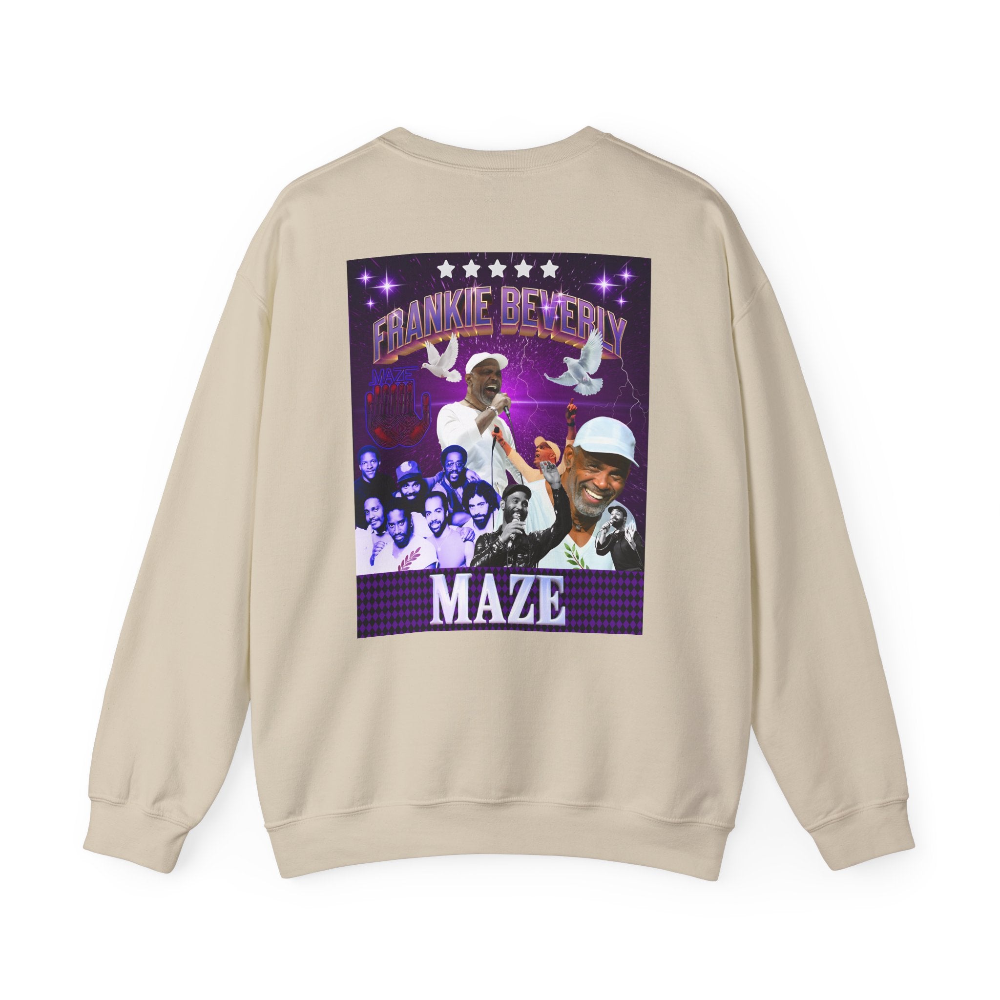 Limited Edition Frankie Beverly collage Crewneck Sweatshirt - Retro style Music Tribute to a Legendary soul singer