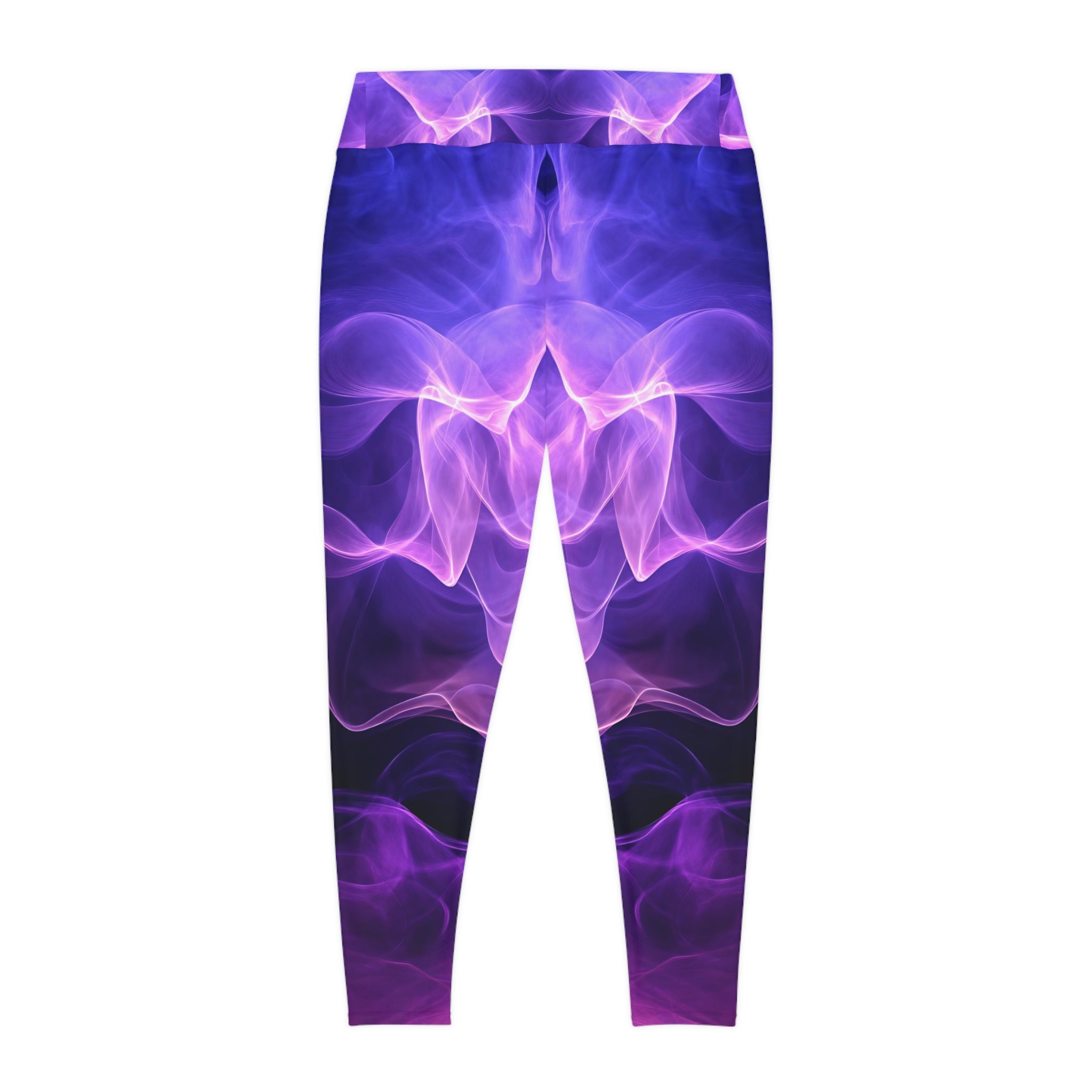 Vibrant Woman Plus Size Leggings - Colorful Smoke Design for Active and Casual Wear