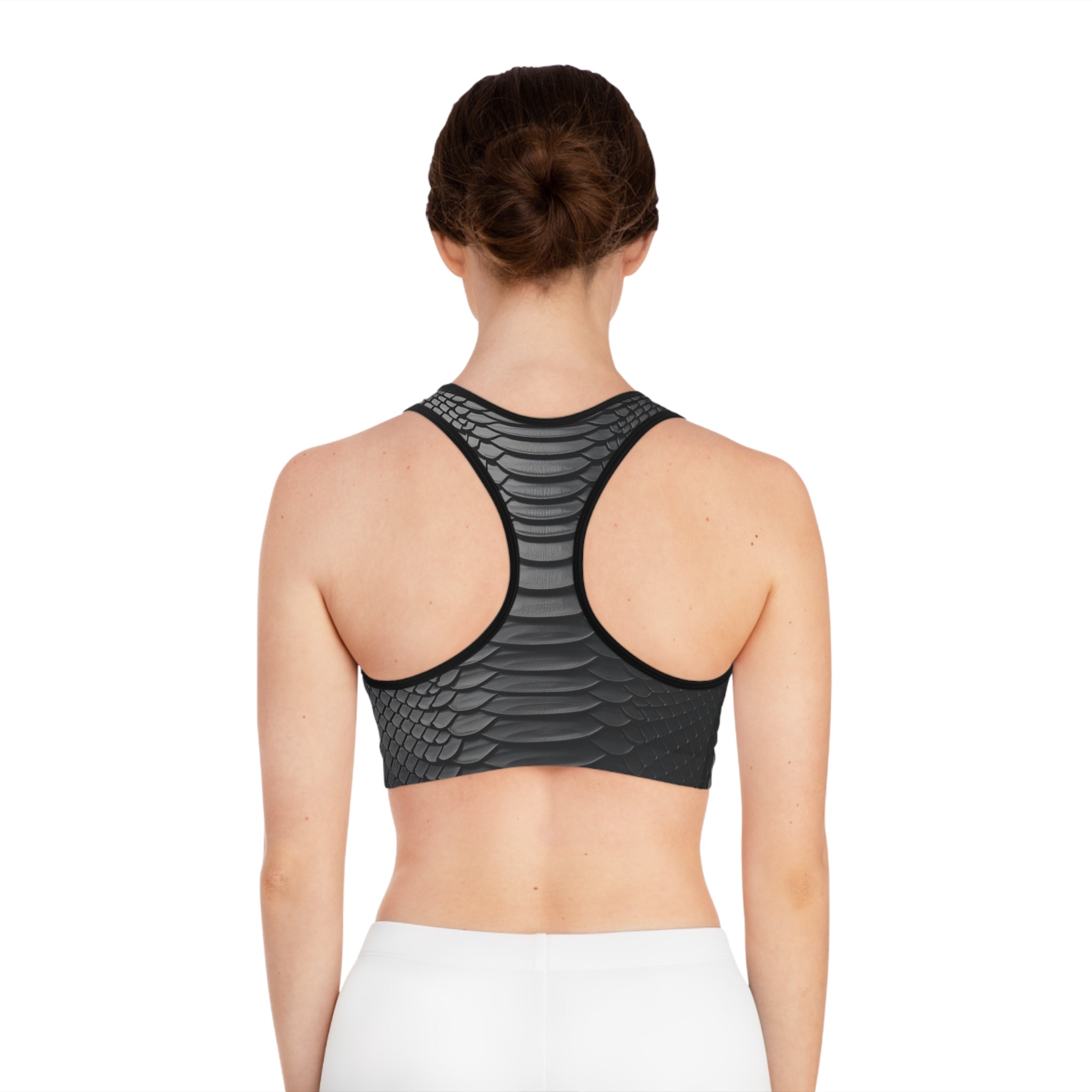 Elegant Snake Skin Sports Bra | Activewear for Fitness Lovers