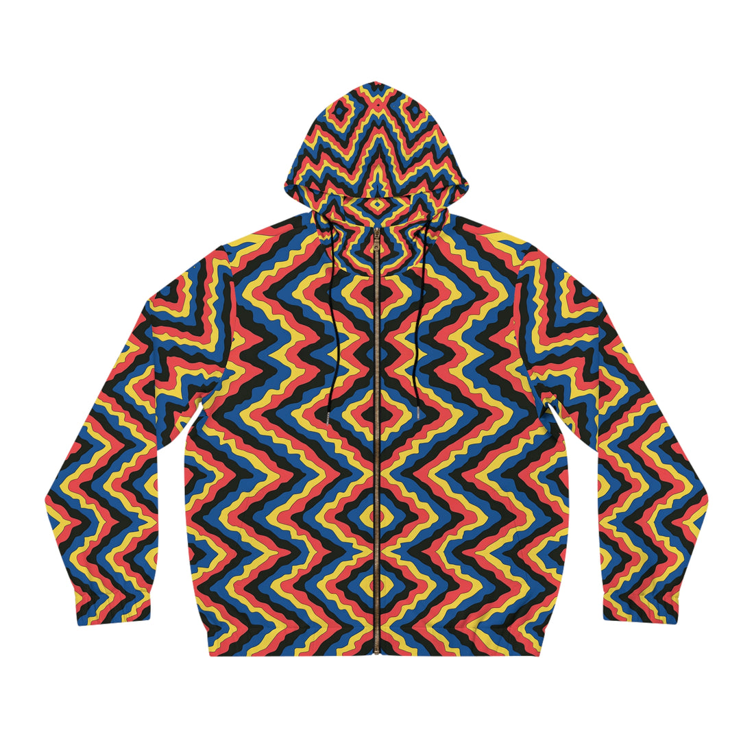 A New look! Colorful Zigzag Full-Zip Hoodie for men.You are going to look and feel pretty Amazing wearing this one. Its Fire!