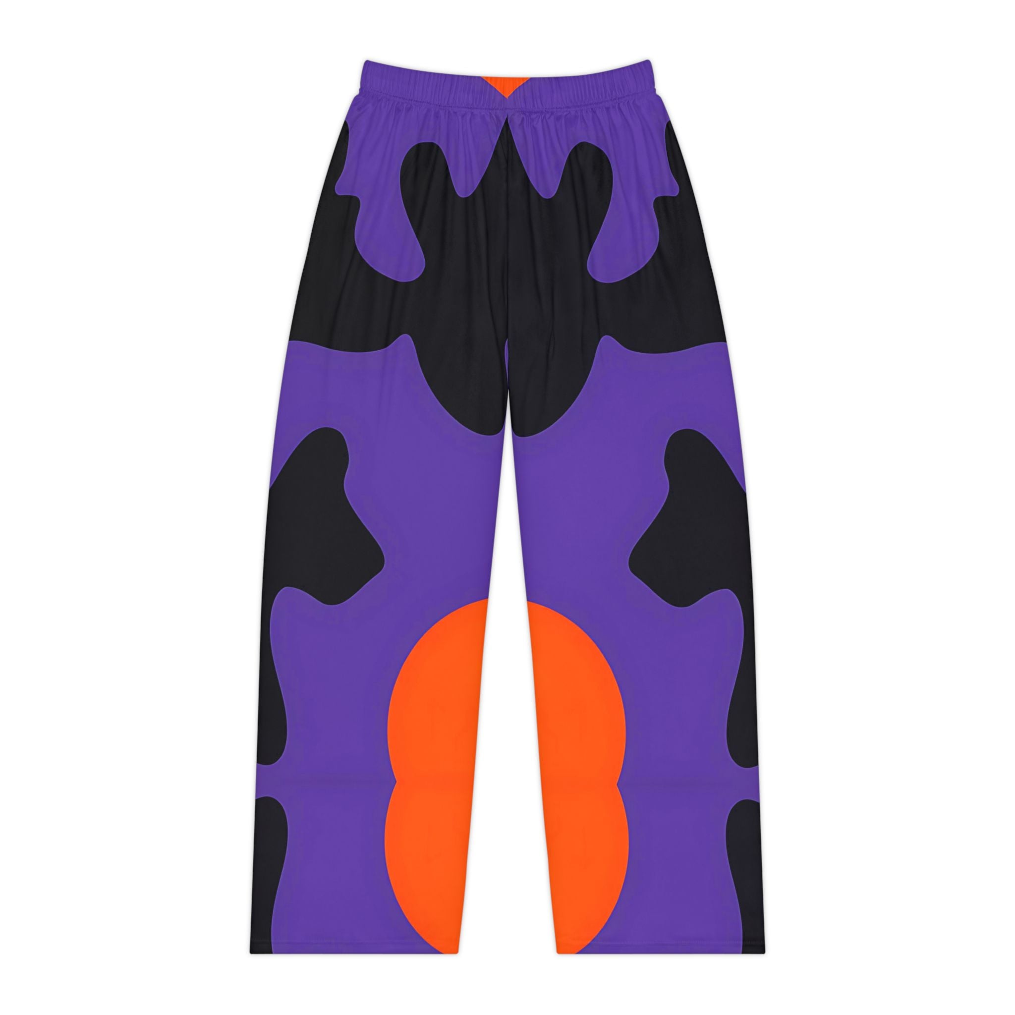 Trendy Women's Pajama Pants with Bold Purple and Black Design - Perfect for Cozy Nights