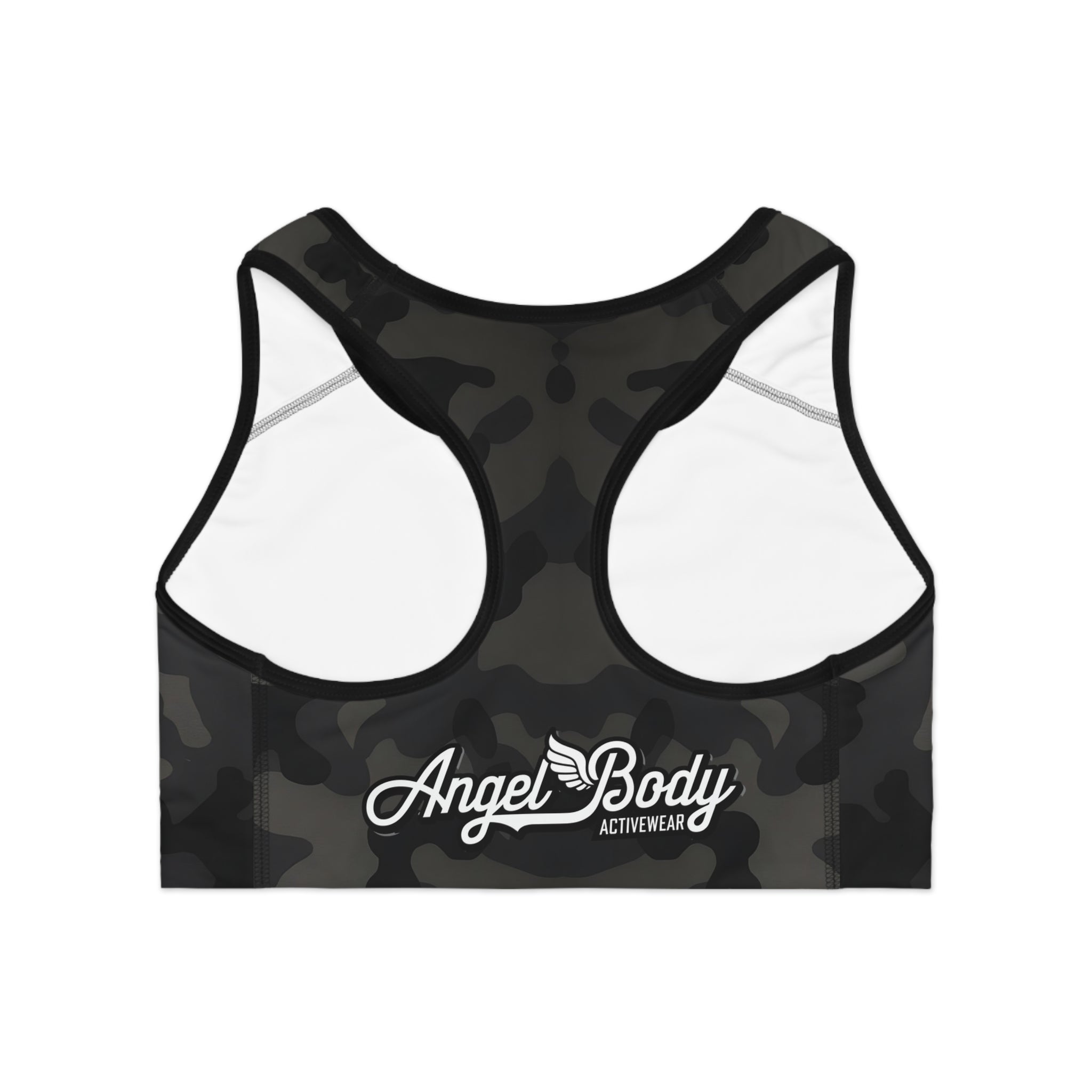 Camo Print Sports Bra | Angel Body Activewear | Stylish & Comfortable Fitness Gear