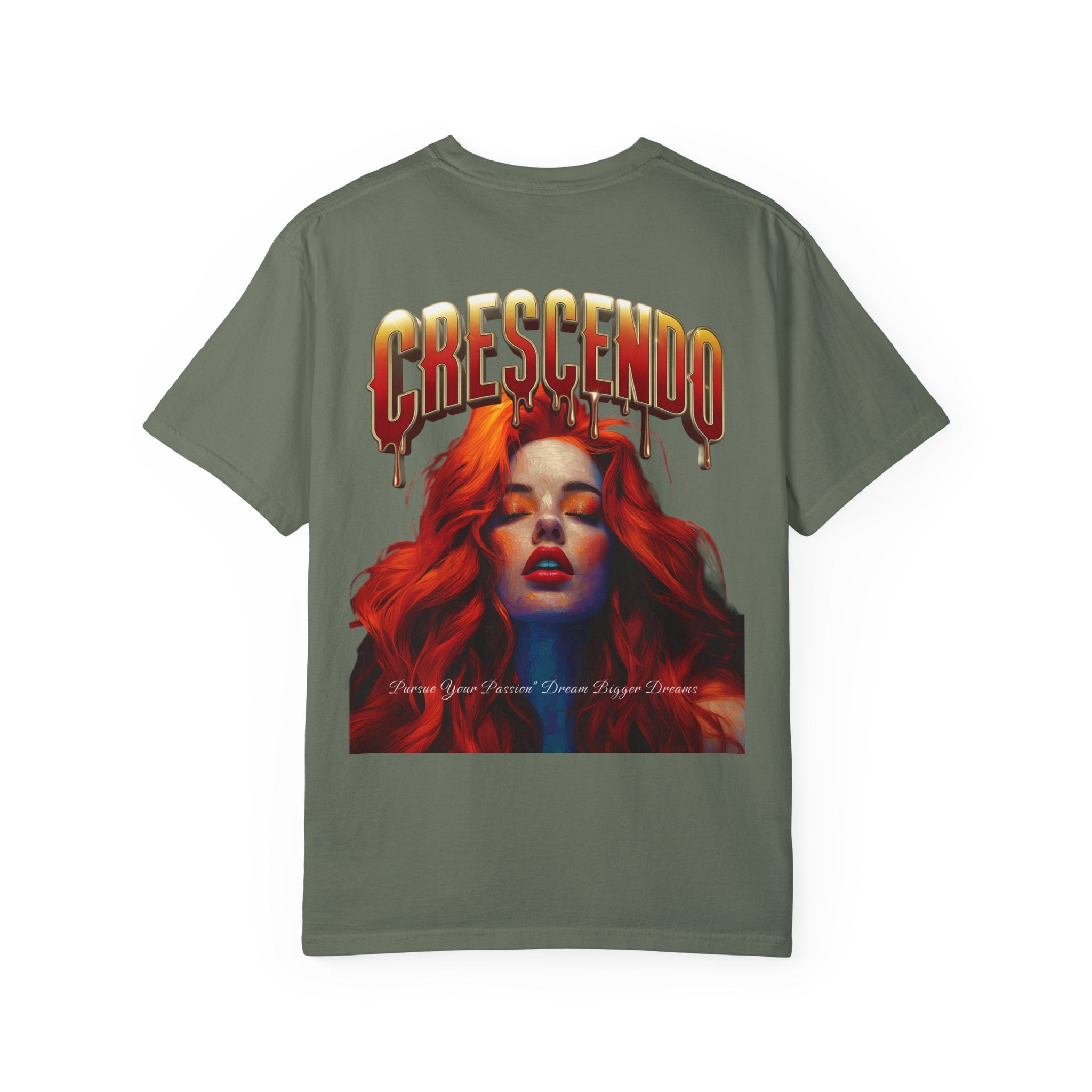 CRESCENDO a shirt with a message Take your life to the highest heights Unisex Garment-Dyed T-Shirt - Vibrant Artistic Tee