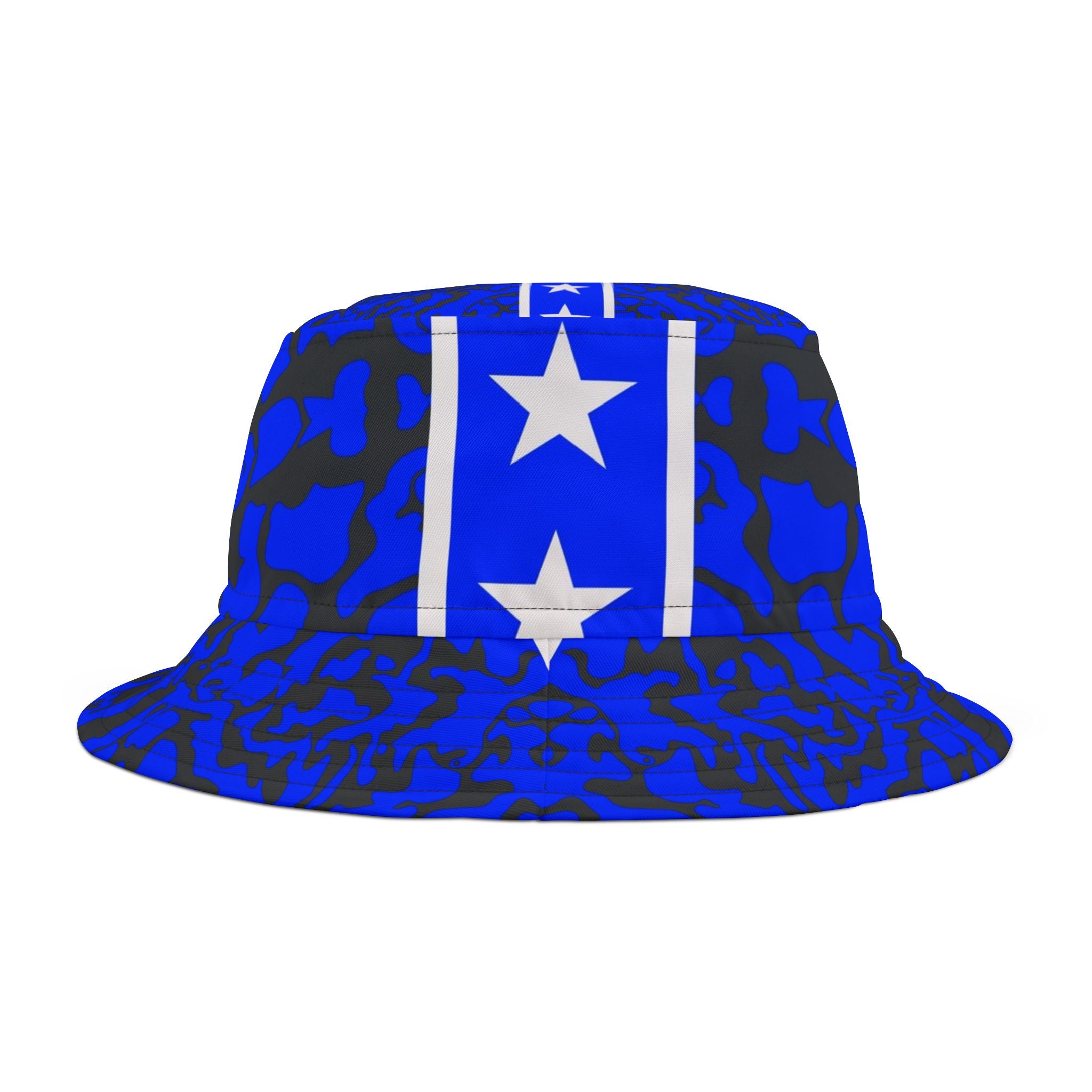 Blue Camo Bucket Hat - Trendy Summer Accessory, Festival Hat, Casual Style, Vacation Must-Have, Outdoor Adventure