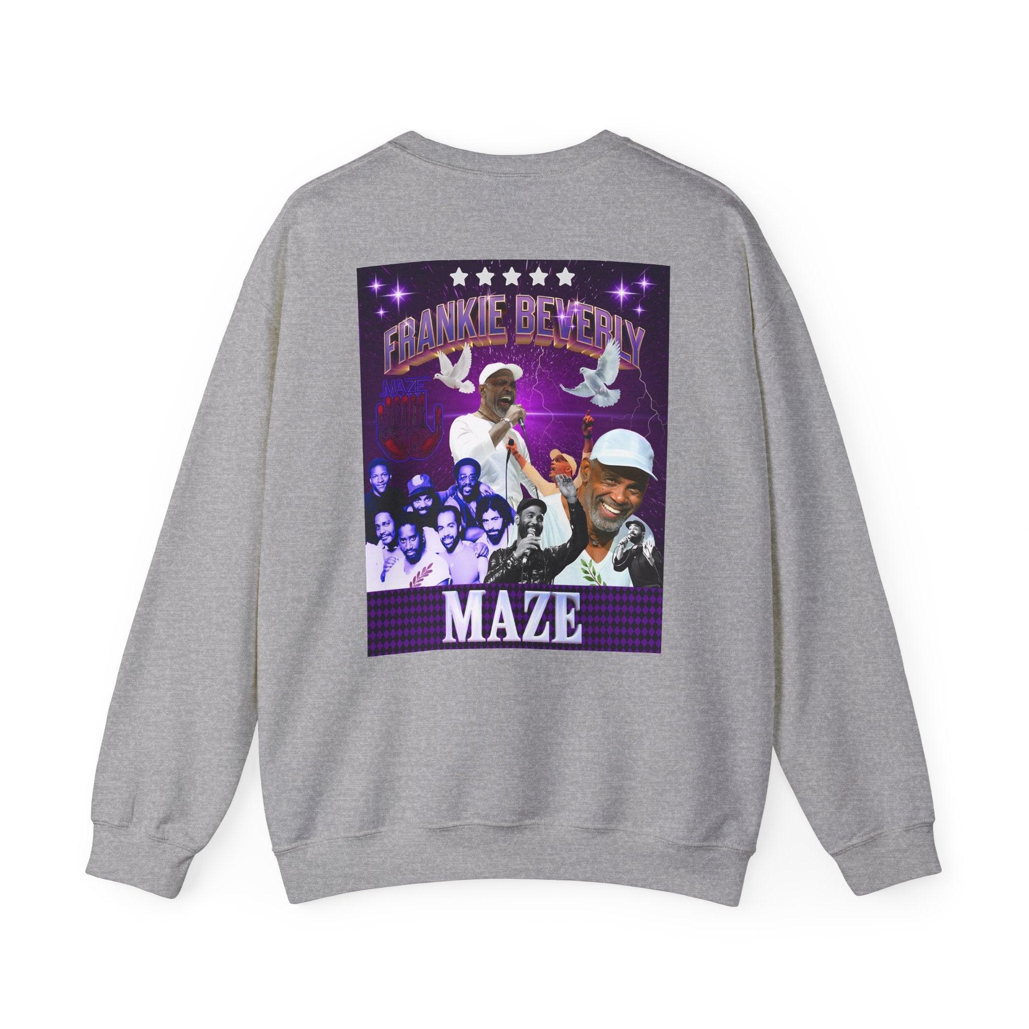 Limited Edition Frankie Beverly collage Crewneck Sweatshirt - Retro style Music Tribute to a Legendary soul singer