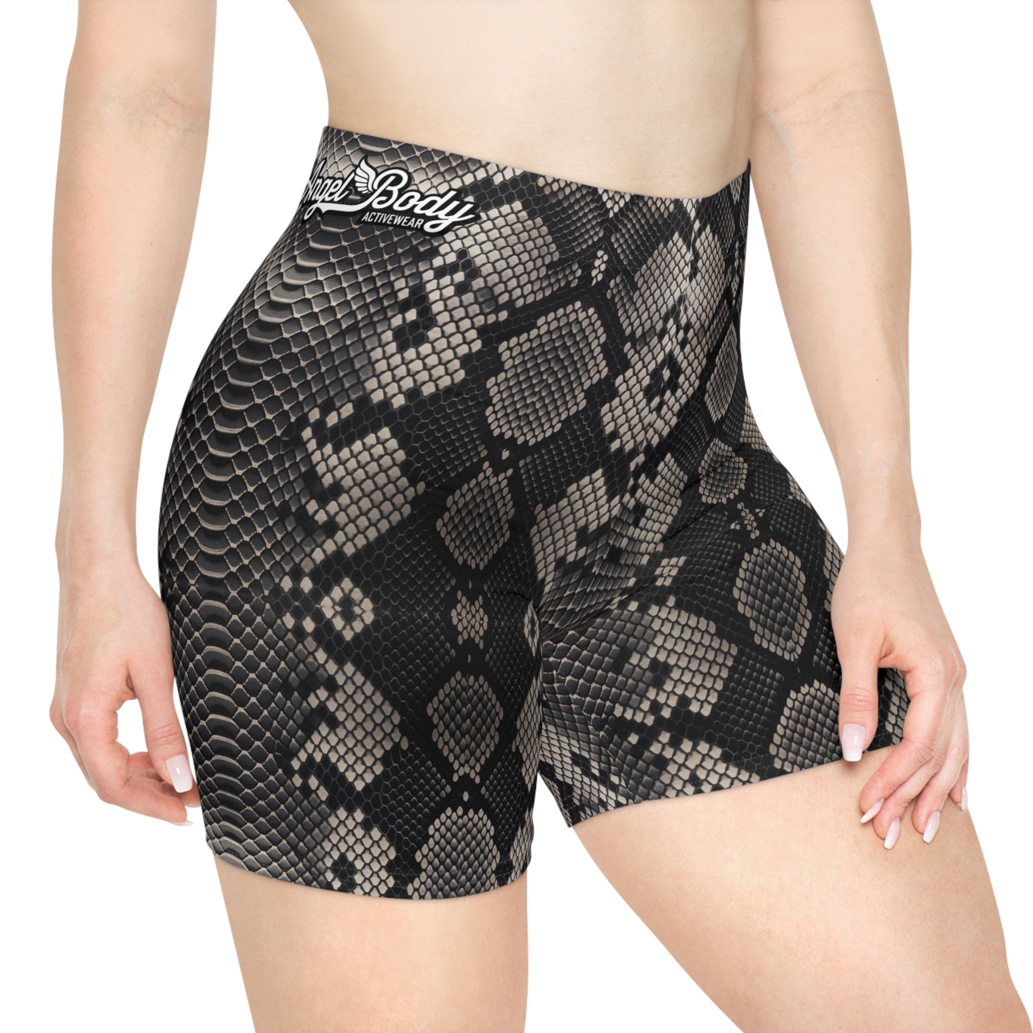 Women's Snake Print Biker Shorts | Stylish & Comfortable Activewear