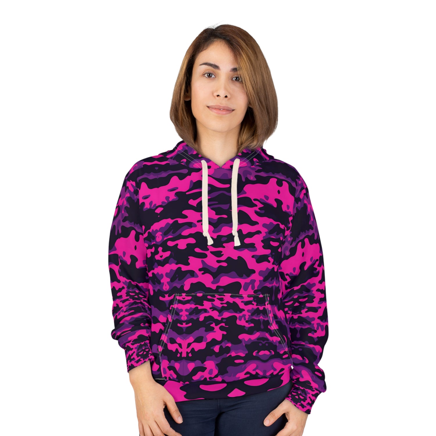 Soft Vibrant Abstract Camo style Unisex Pullover Hoodie Design - Angel Body