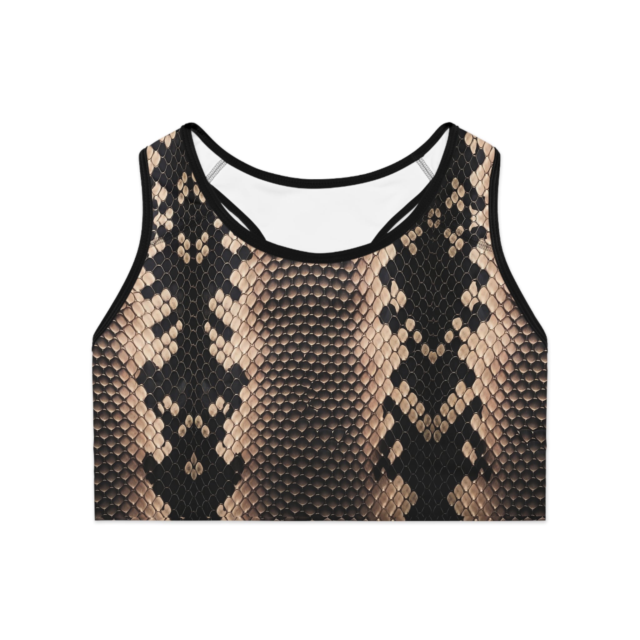 Stylish Python Print Sports Bra for Active Women