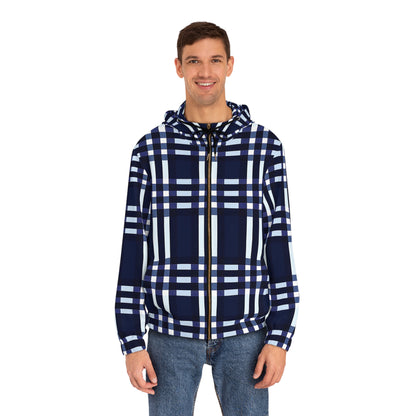 Navy Plaid Hoodie - Stylish &amp; Comfortable Men&