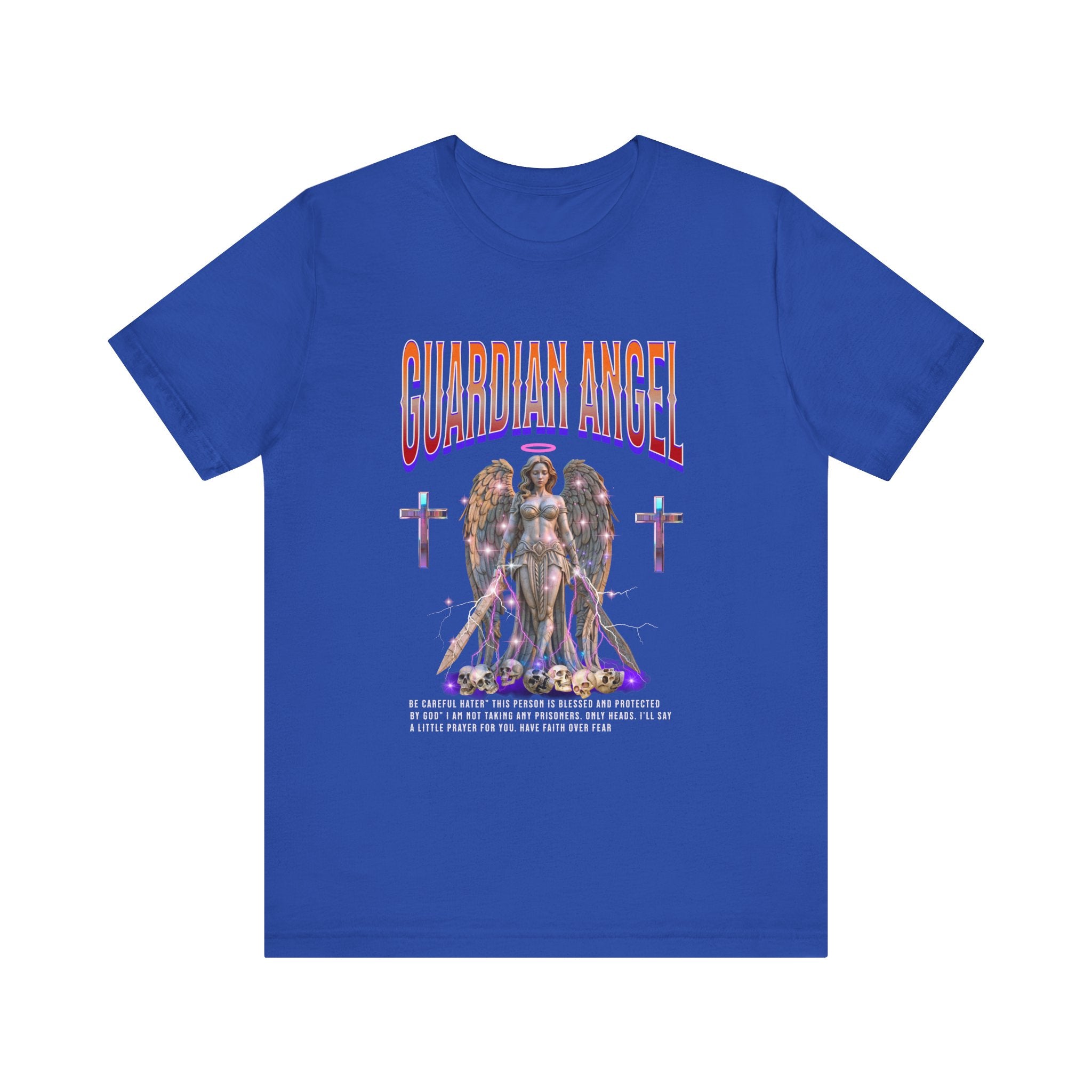 Unisex Jersey Short Sleeve Tee: Fun Guardian Angel Spiritual Warrior