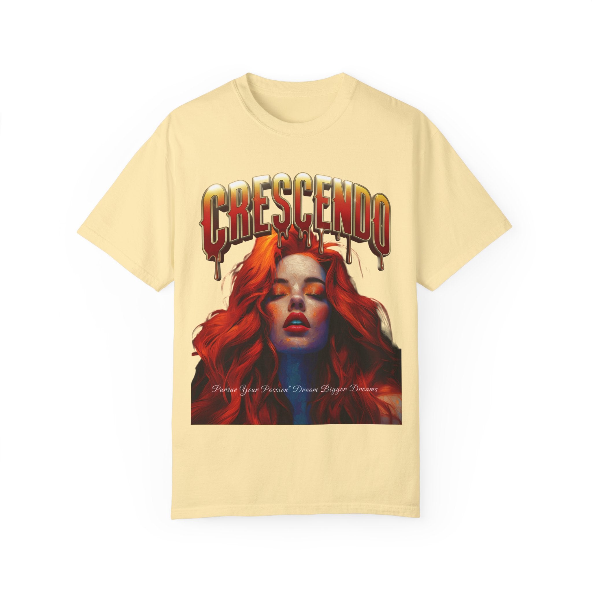 CRESCENDO a shirt with a message Take your life to the highest heights Unisex Garment-Dyed T-Shirt - Vibrant Artistic Tee