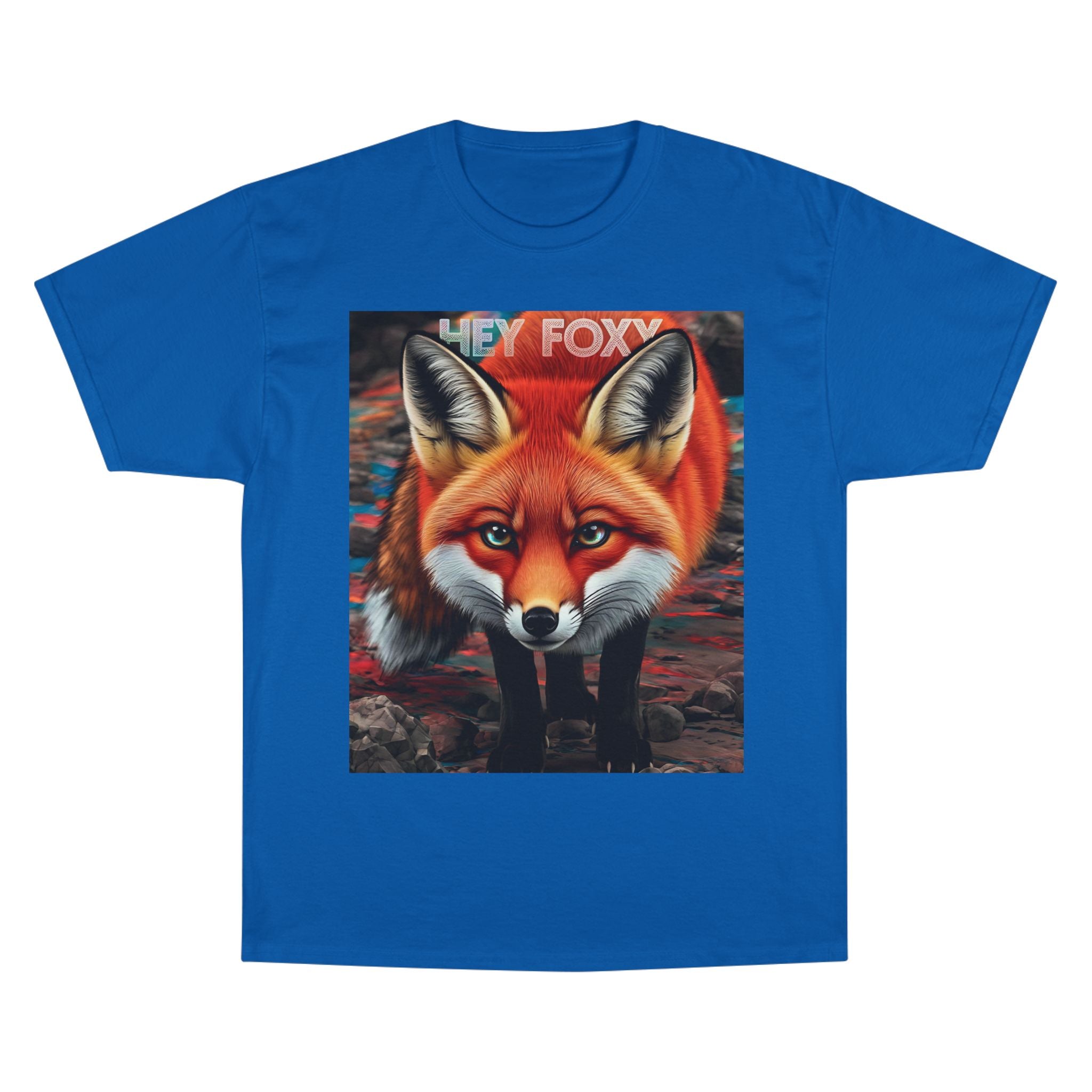 Hey Foxy Champion T-Shirt – Cute Fox Graphic Tee for Nature Lovers