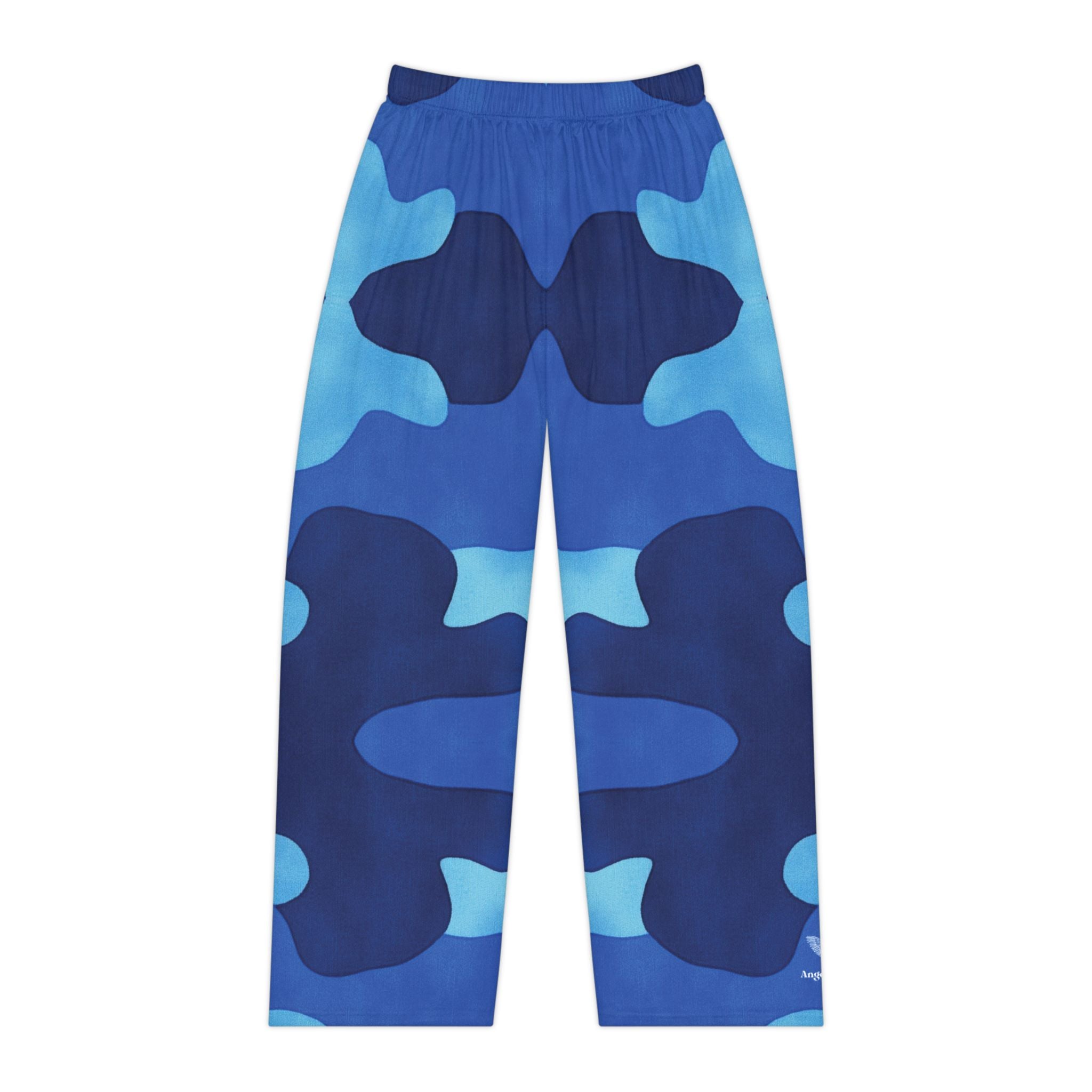 Cozy Blue Abstract Women's Pajama Pants - Relax in Style