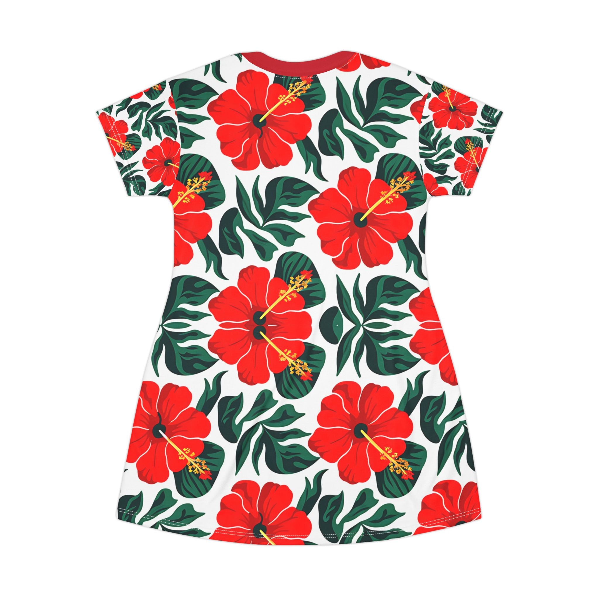 Tropical Floral T-Shirt Dress for Summer Style