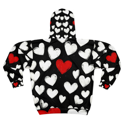 Stylish  Unisex Pattern Unisex Zip Hoodie - Cozy Love Wear for All Occasions