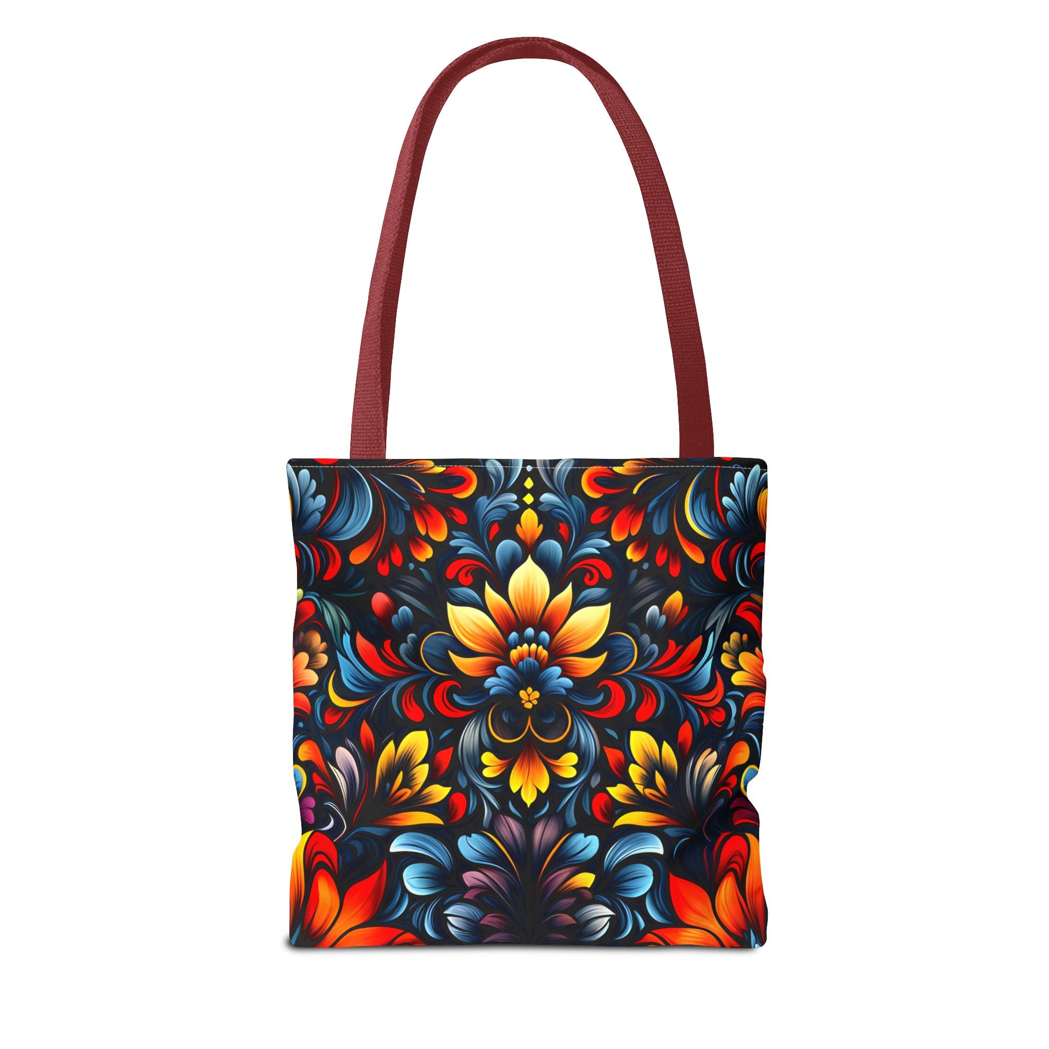 Vibrant Floral Tote Bag - Colorful Pattern for Everyday Use