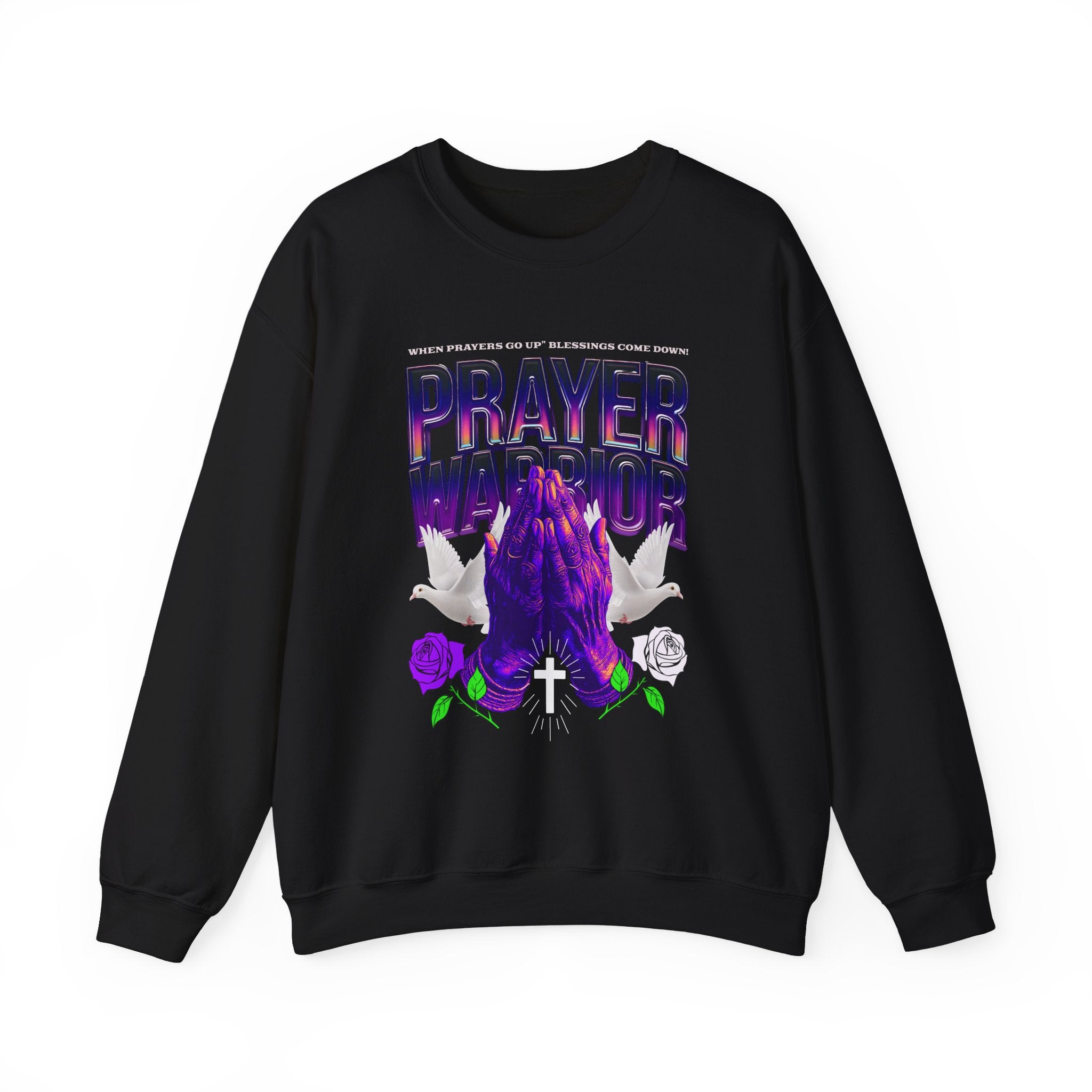 Prayer Warrior Crewneck Sweatshirt - Unisex Heavy Blend™ - Perfect for Spiritual Comfort