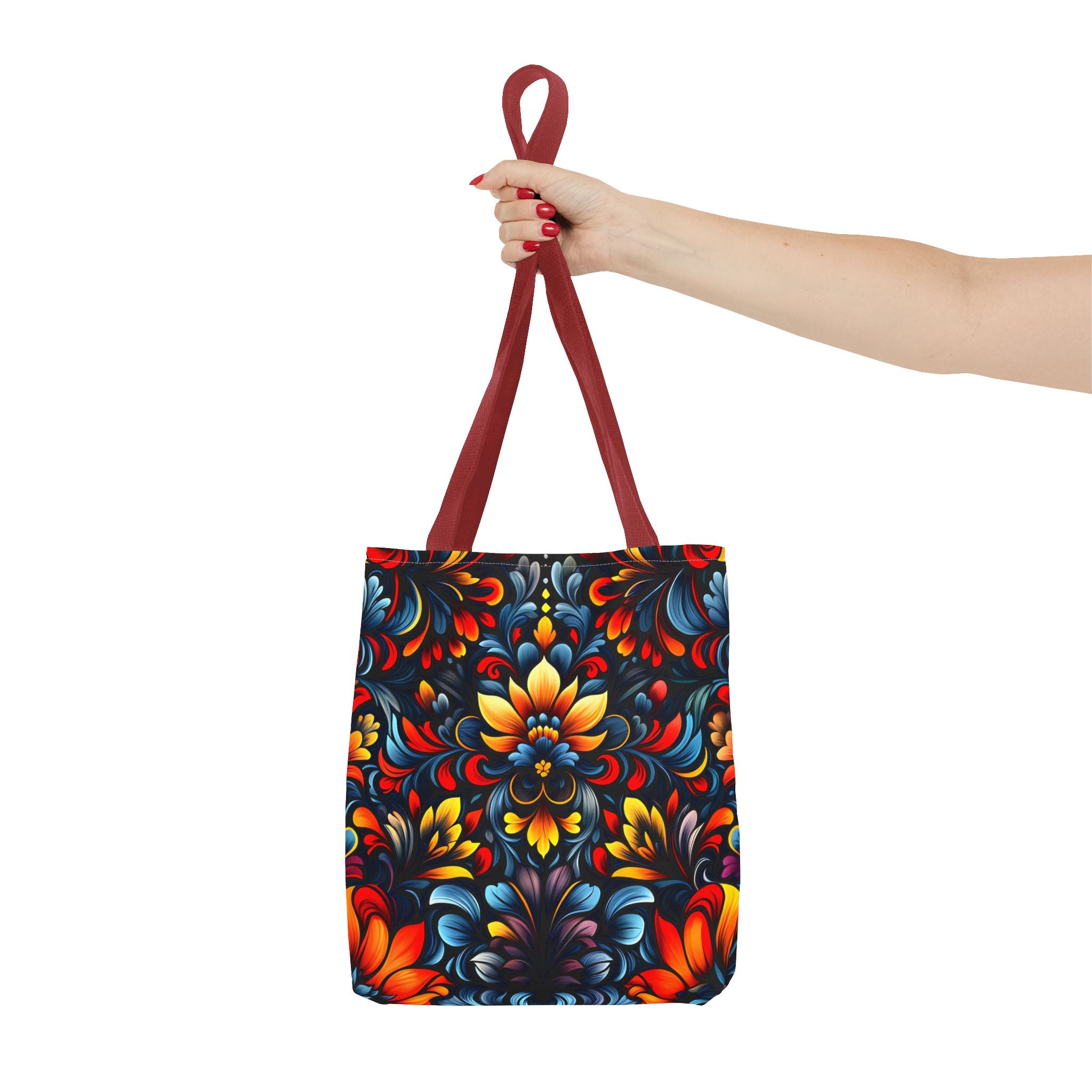 Vibrant Floral Tote Bag - Colorful Pattern for Everyday Use