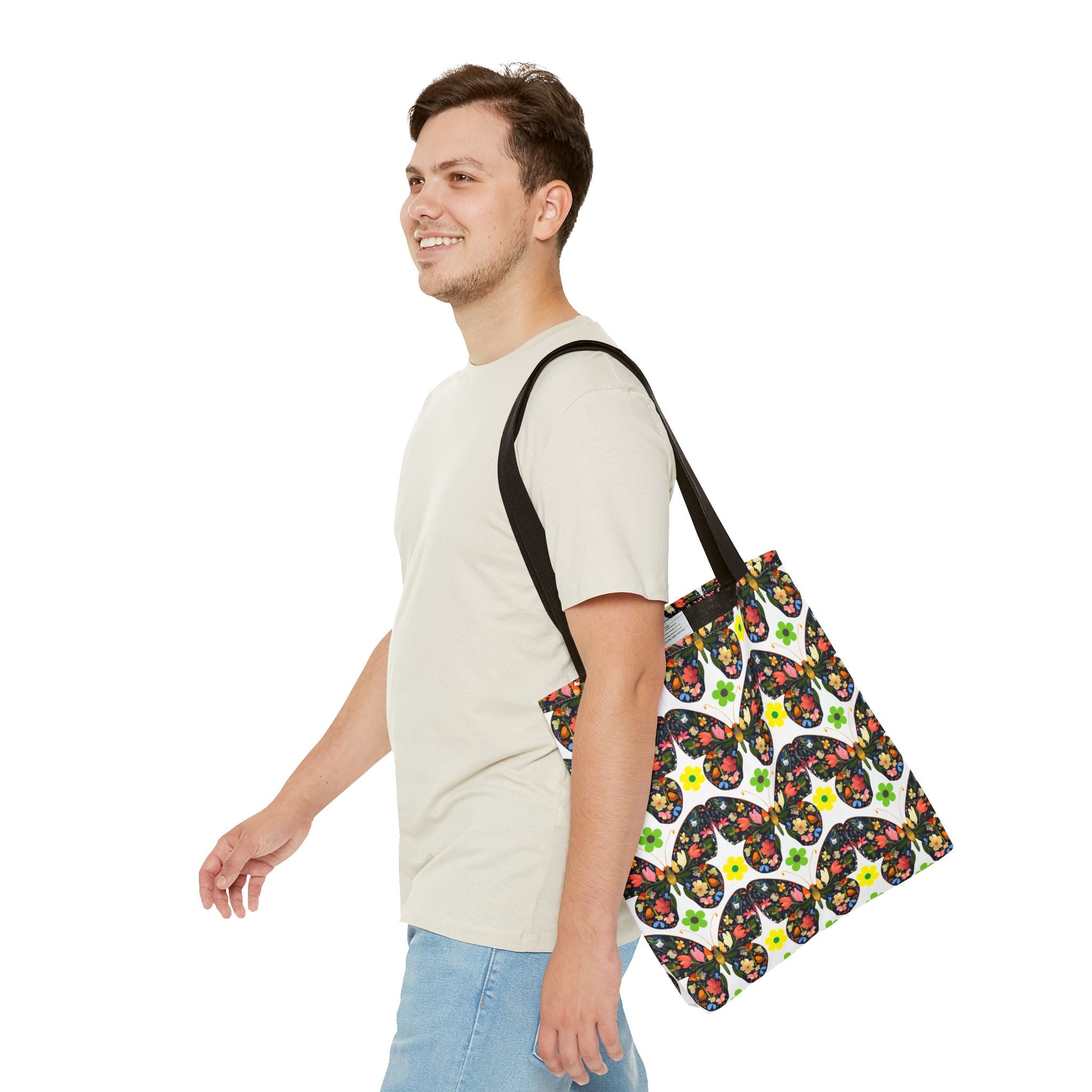 Floral Butterfly Tote Bag - Perfect for Spring Outings and Everyday Use