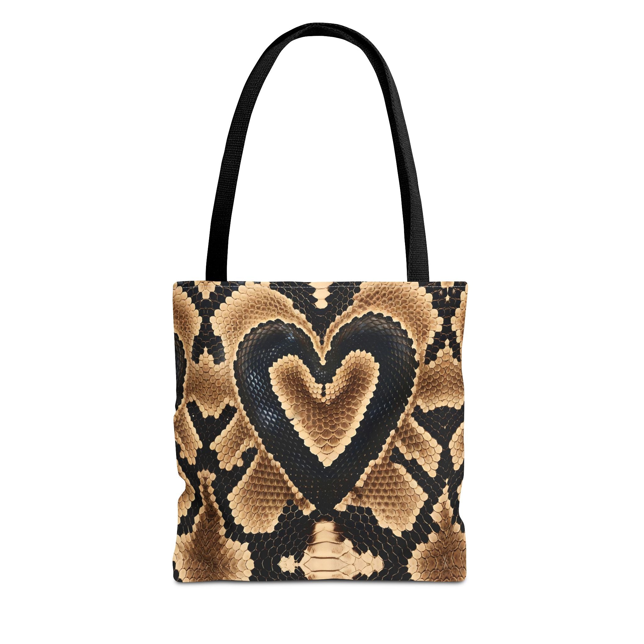 Heart Snake Print Tote Bag - Stylish and Unique for Everyday Use