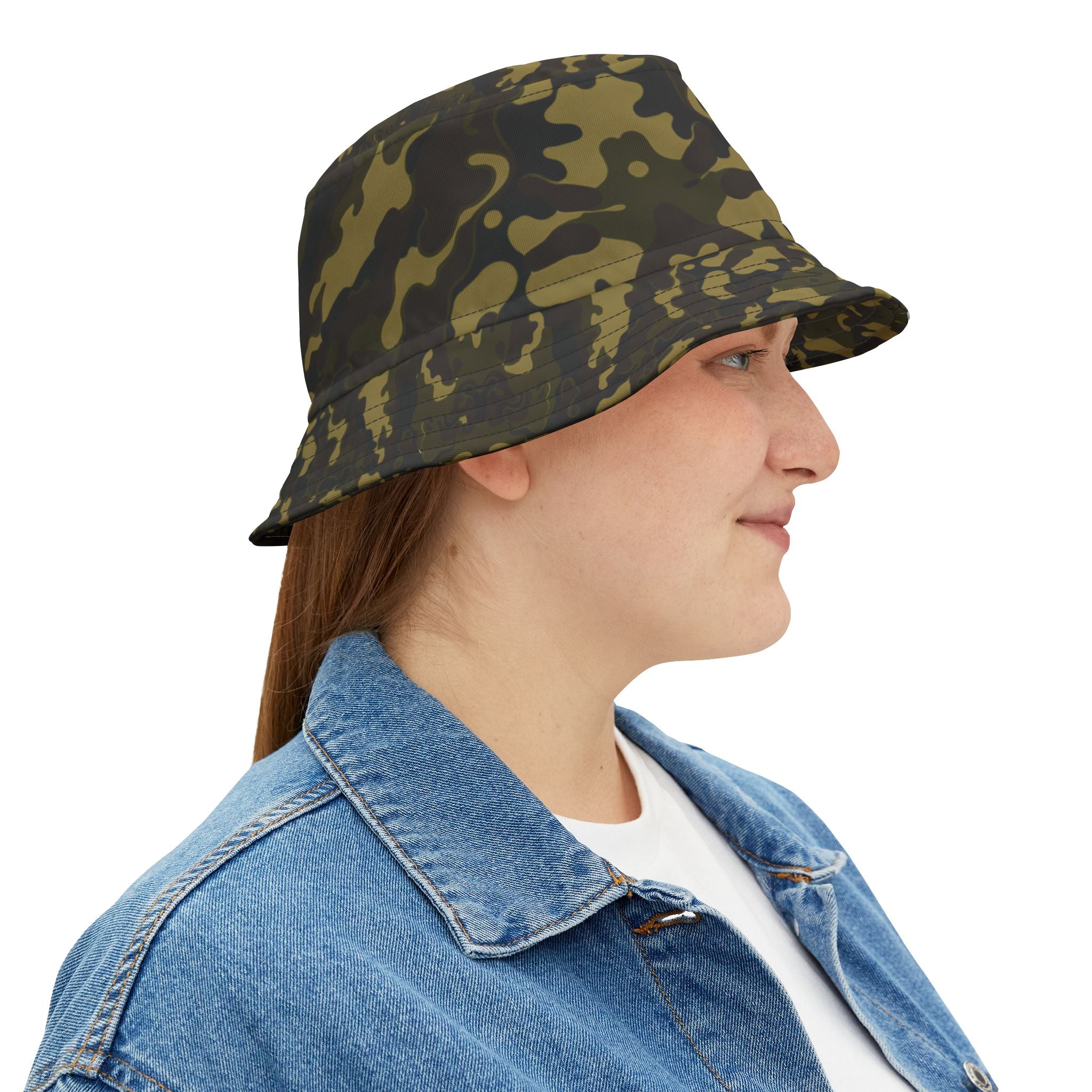 Stylish Camouflage Bucket Hat for Outdoors, Trendy Summer Accessory, Unisex Hat, Perfect for Festivals and Beach Days - Angel Body