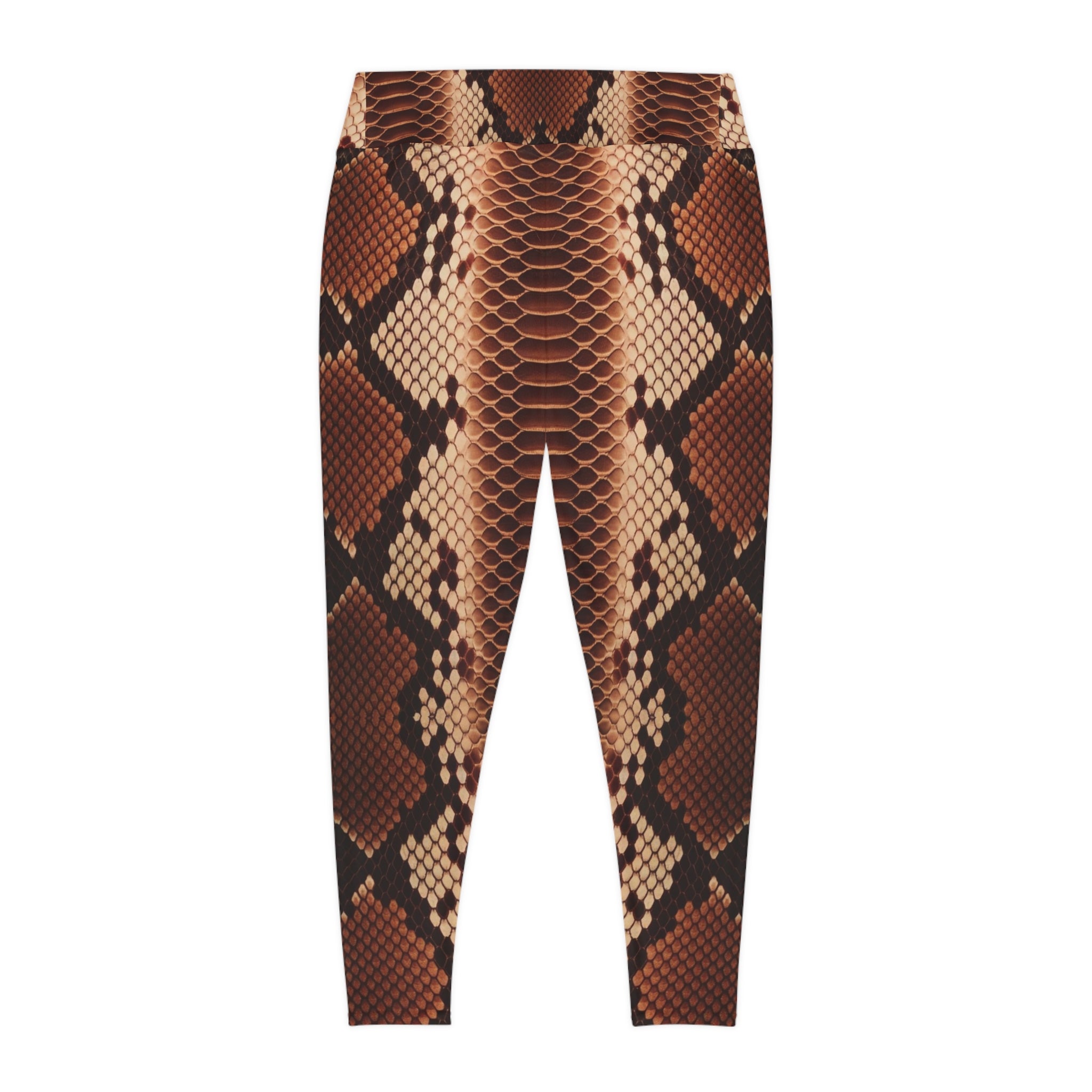 Stylish Plus Size Python Print Leggings - Comfortable & Trendy Activewear