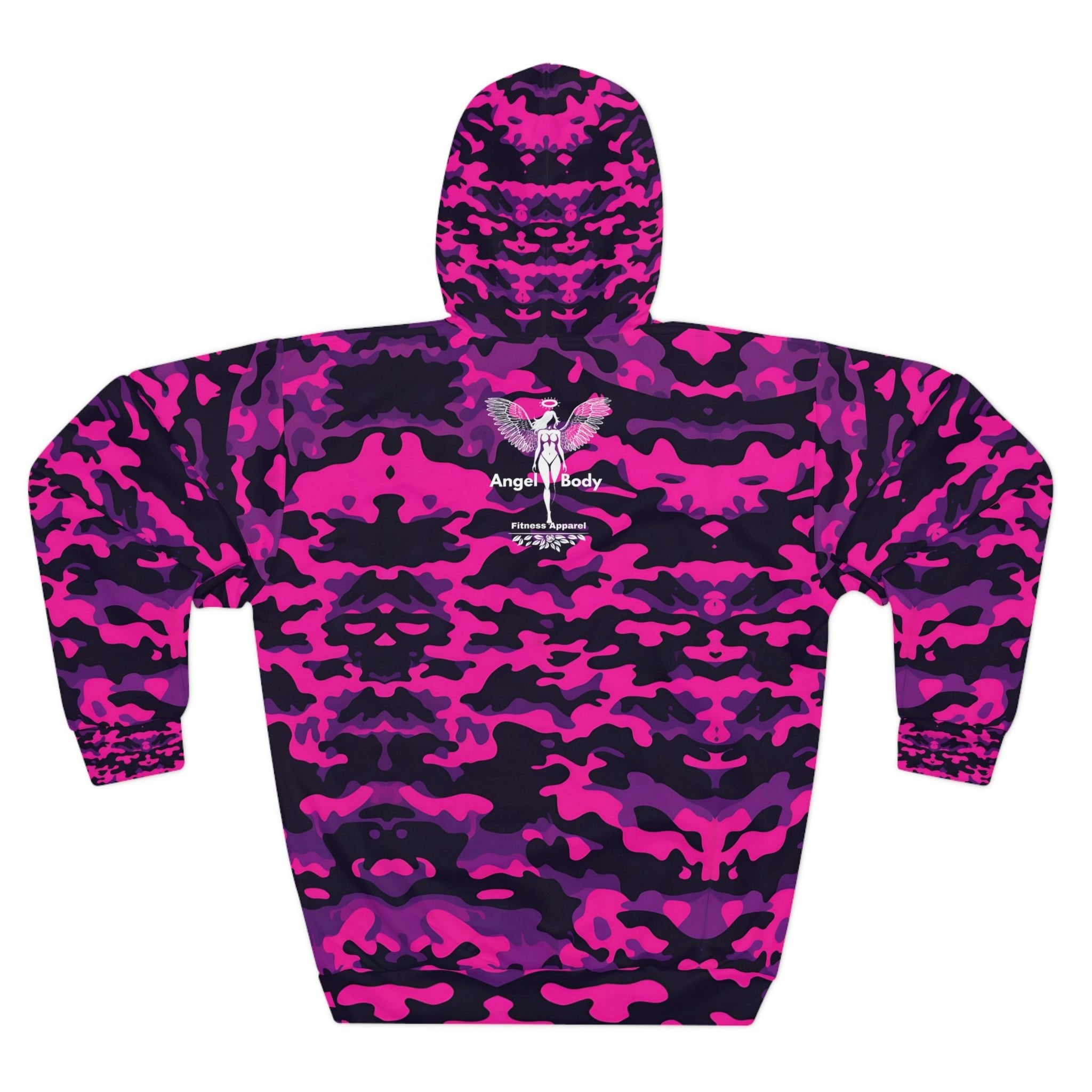 Soft Vibrant Abstract Camo style Unisex Pullover Hoodie Design - Angel Body