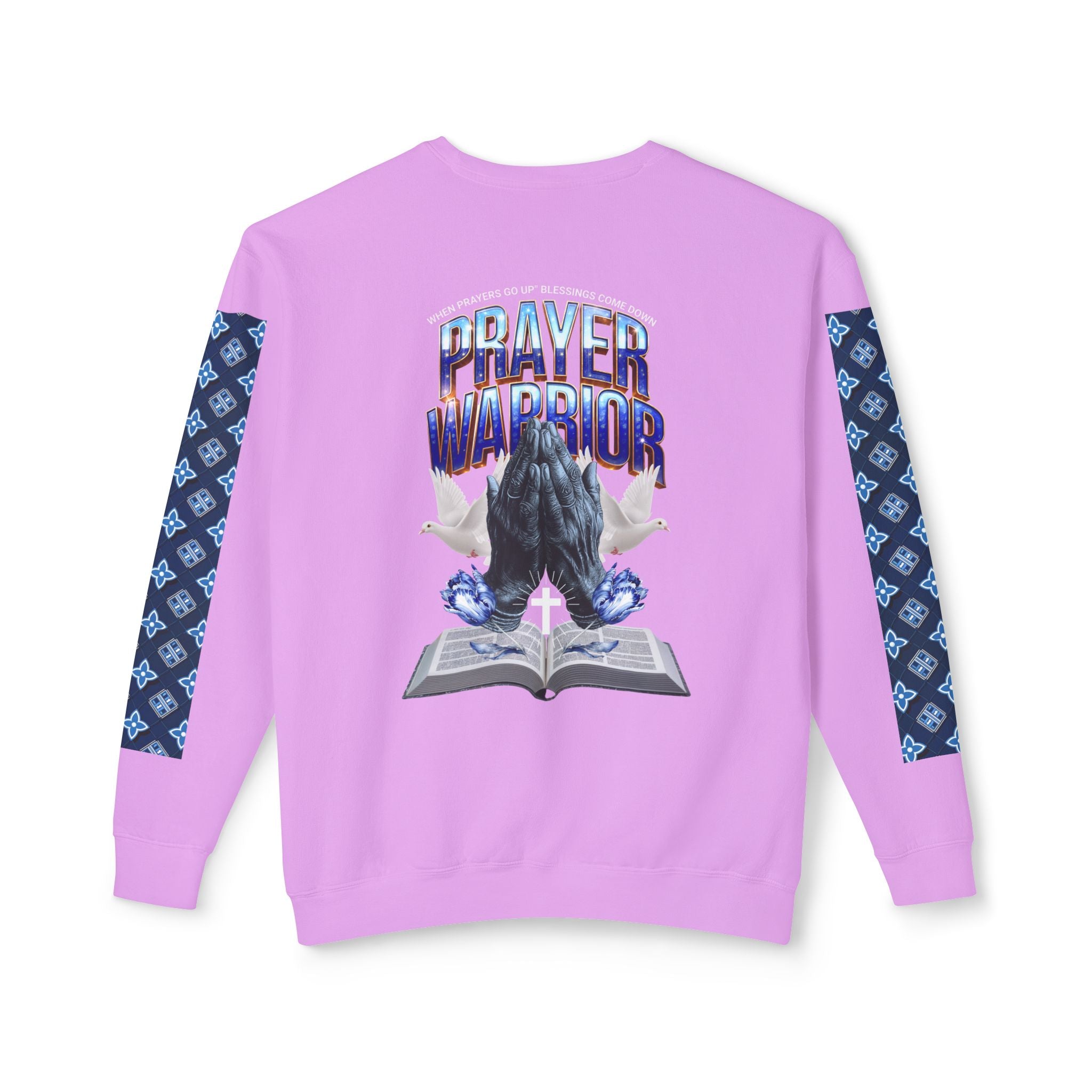 Unisex Lightweight Prayer Warrior Sweatshirt - Inspirational Crewneck for Spiritual Growth