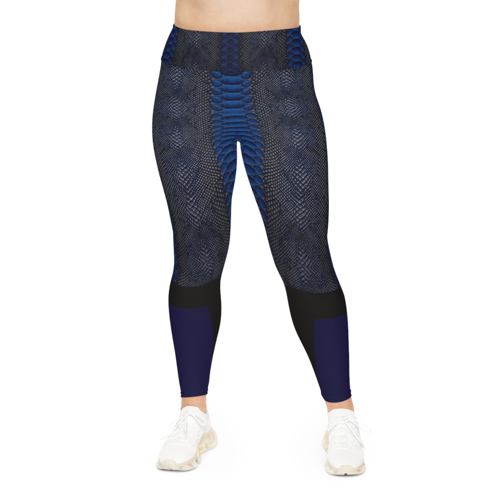Stylish Plus Size Leggings - Snake Print Activewear for Comfort and Confidence - Angel Body