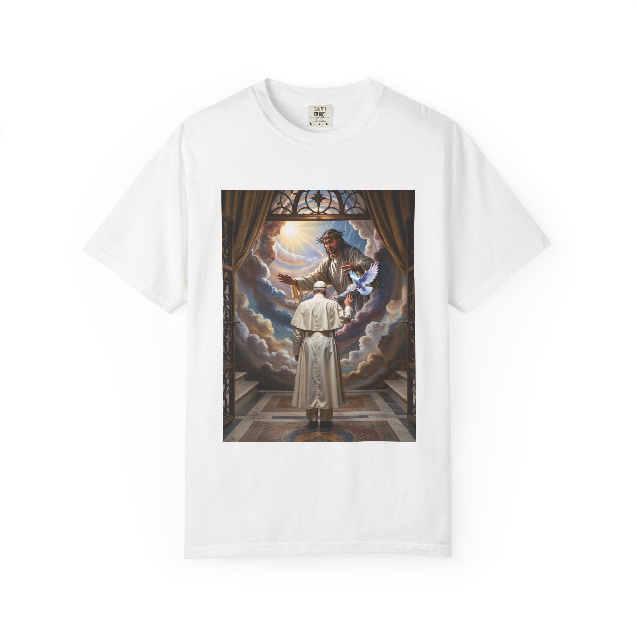 Artistic Unisex Garment-Dyed T-shirt - Divine Inspiration Design - Angel Body