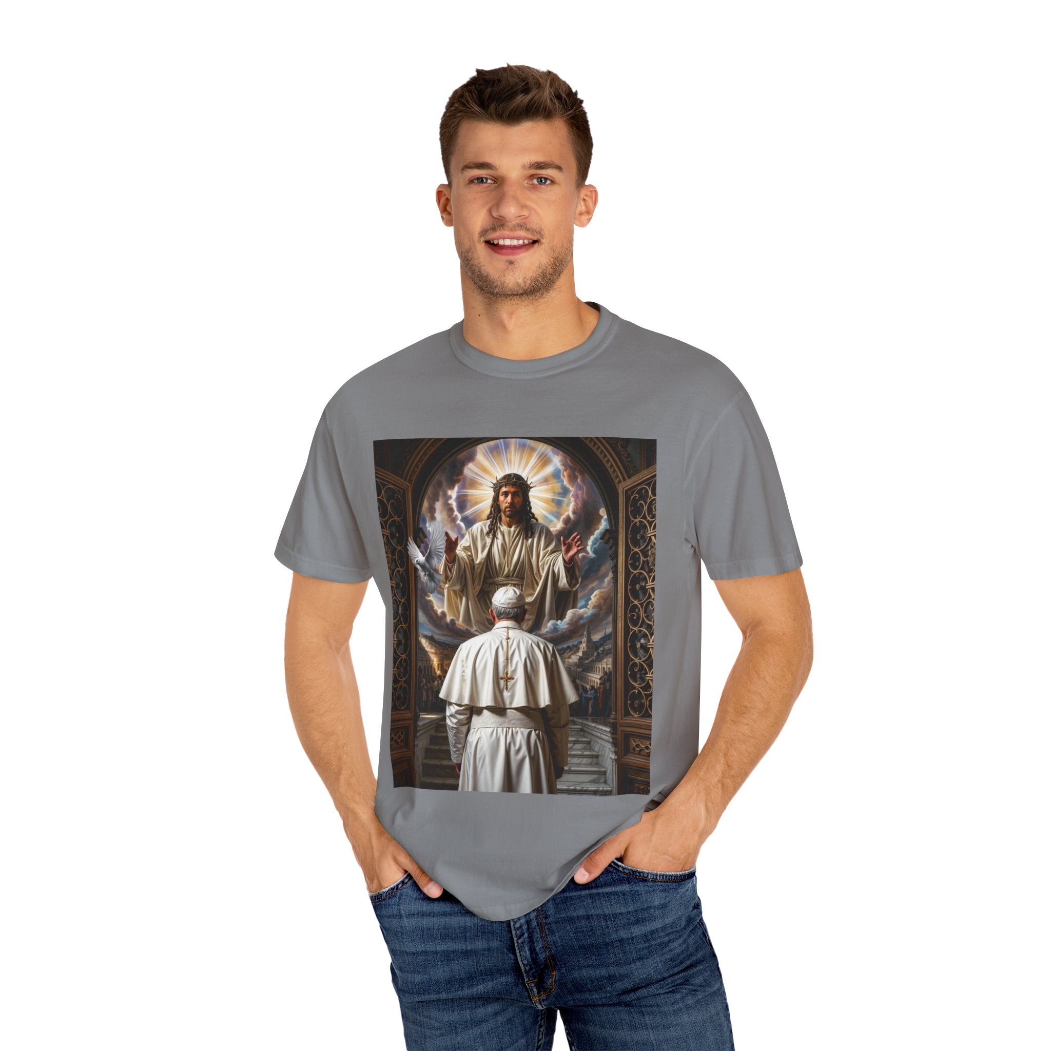 Religious Inspiration T-shirt - Jesus and Pope - Angel Body