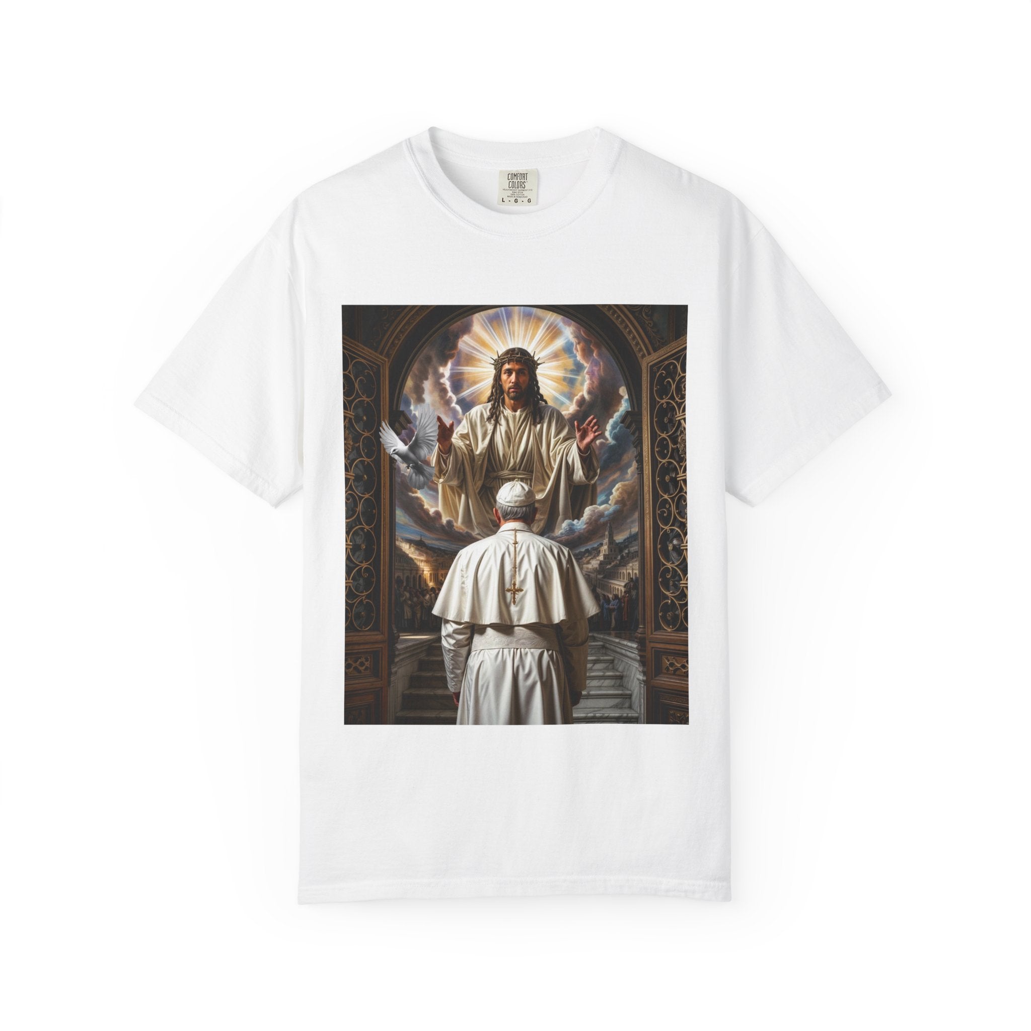Religious Inspiration T-shirt - Jesus and Pope - Angel Body